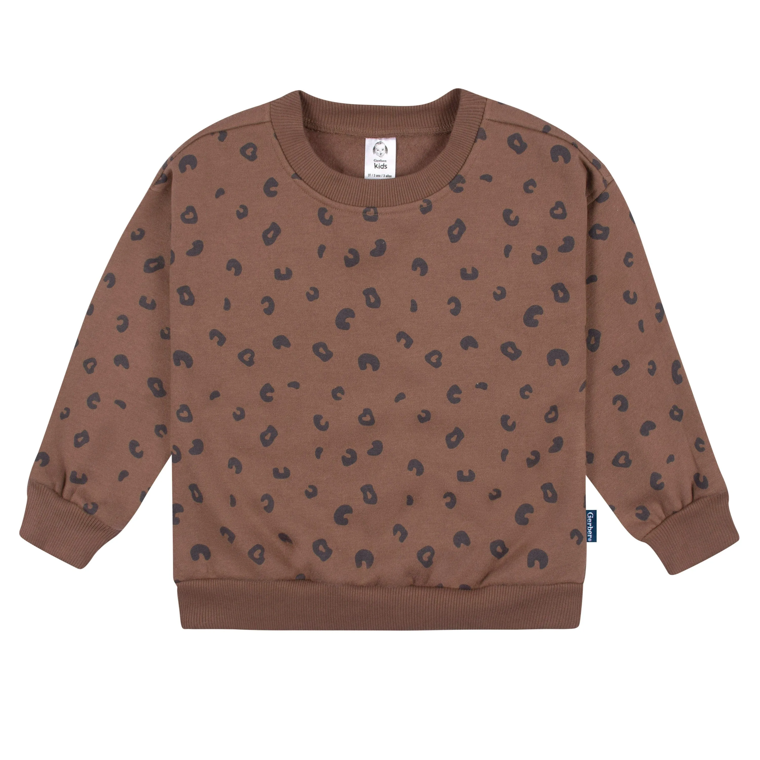 2-Piece Infant and Toddler Girls Leopard Sweatshirt & Pant Set