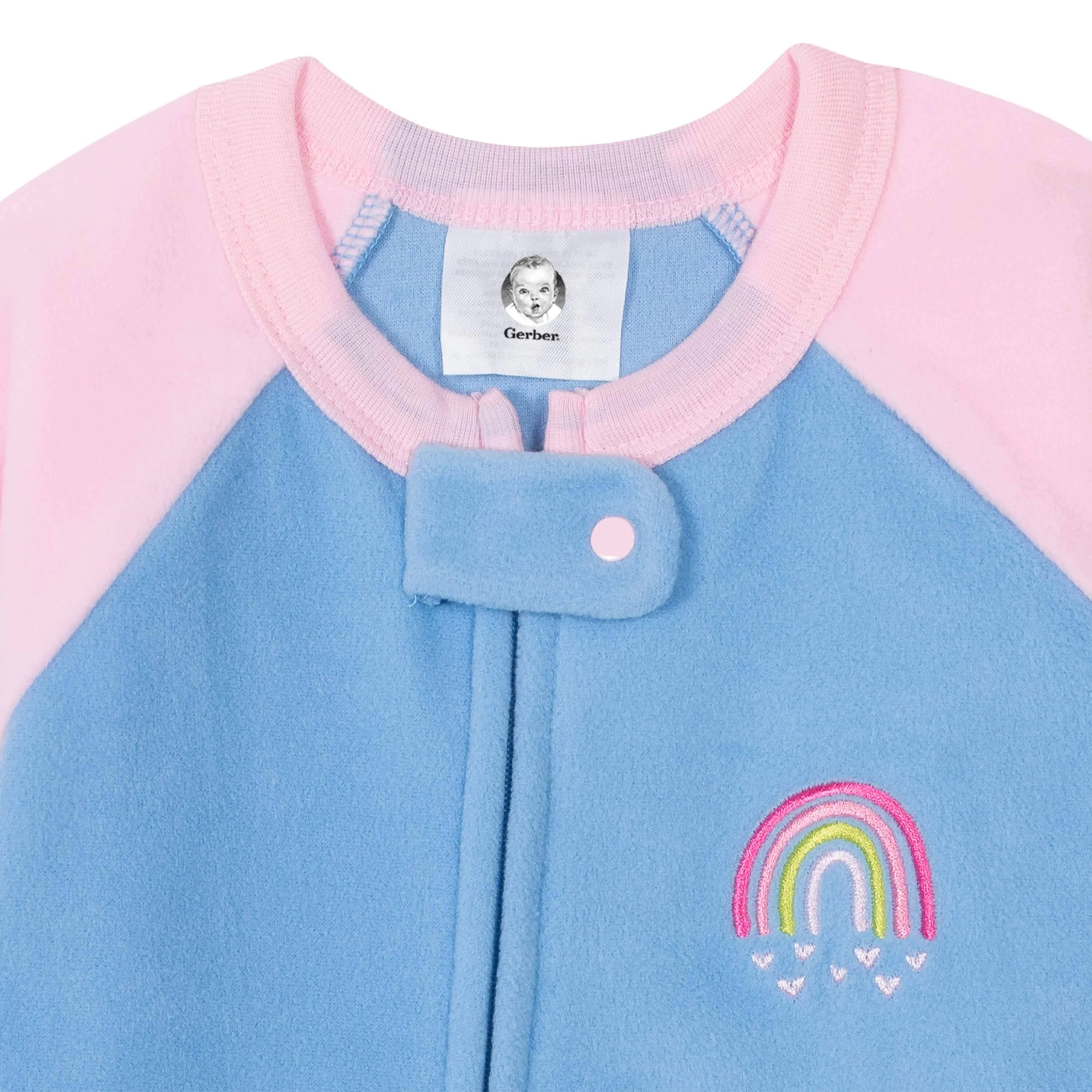 4-Pack Baby Girls Rainbows & Unicorns Fleece Pajamas