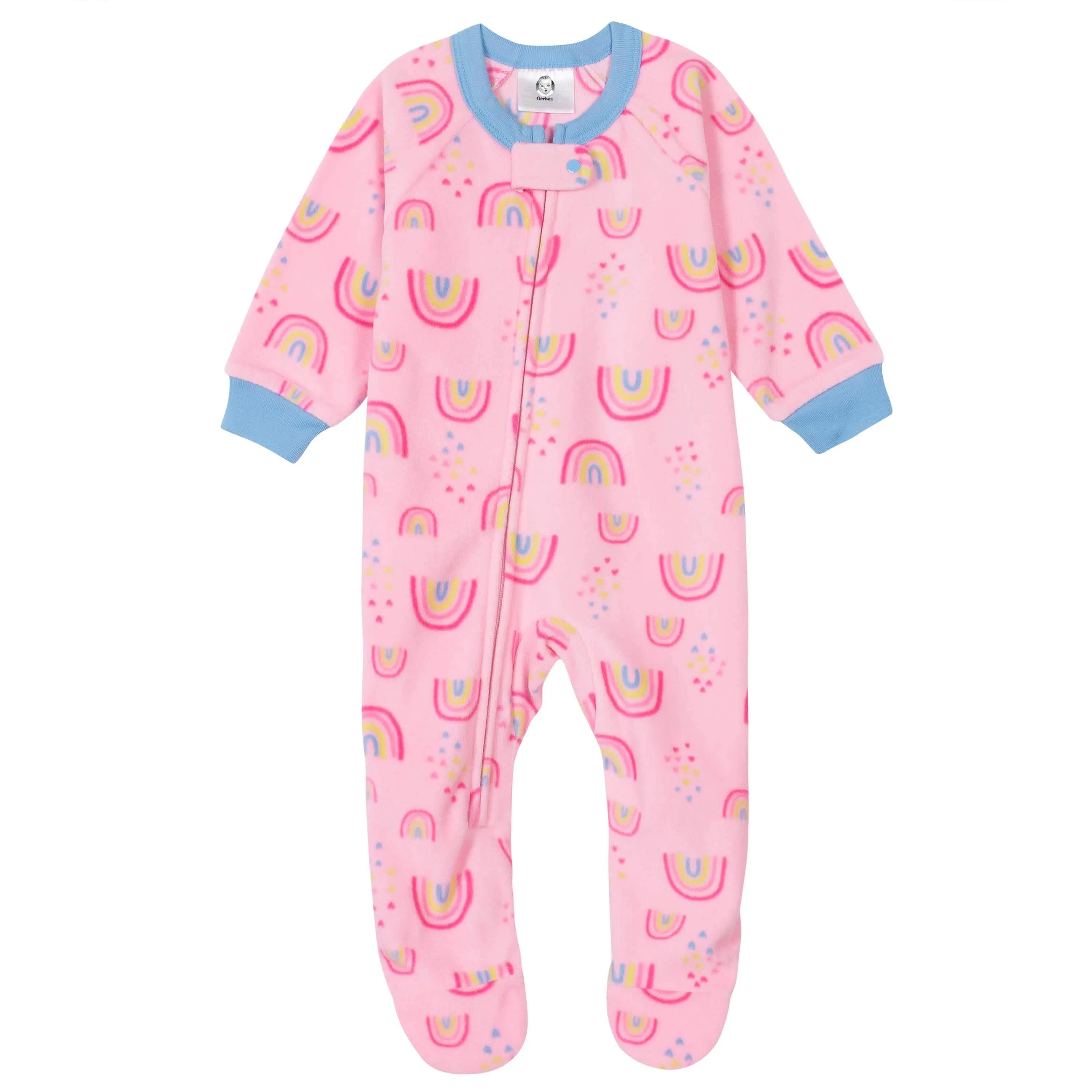 4-Pack Baby Girls Rainbows & Unicorns Fleece Pajamas