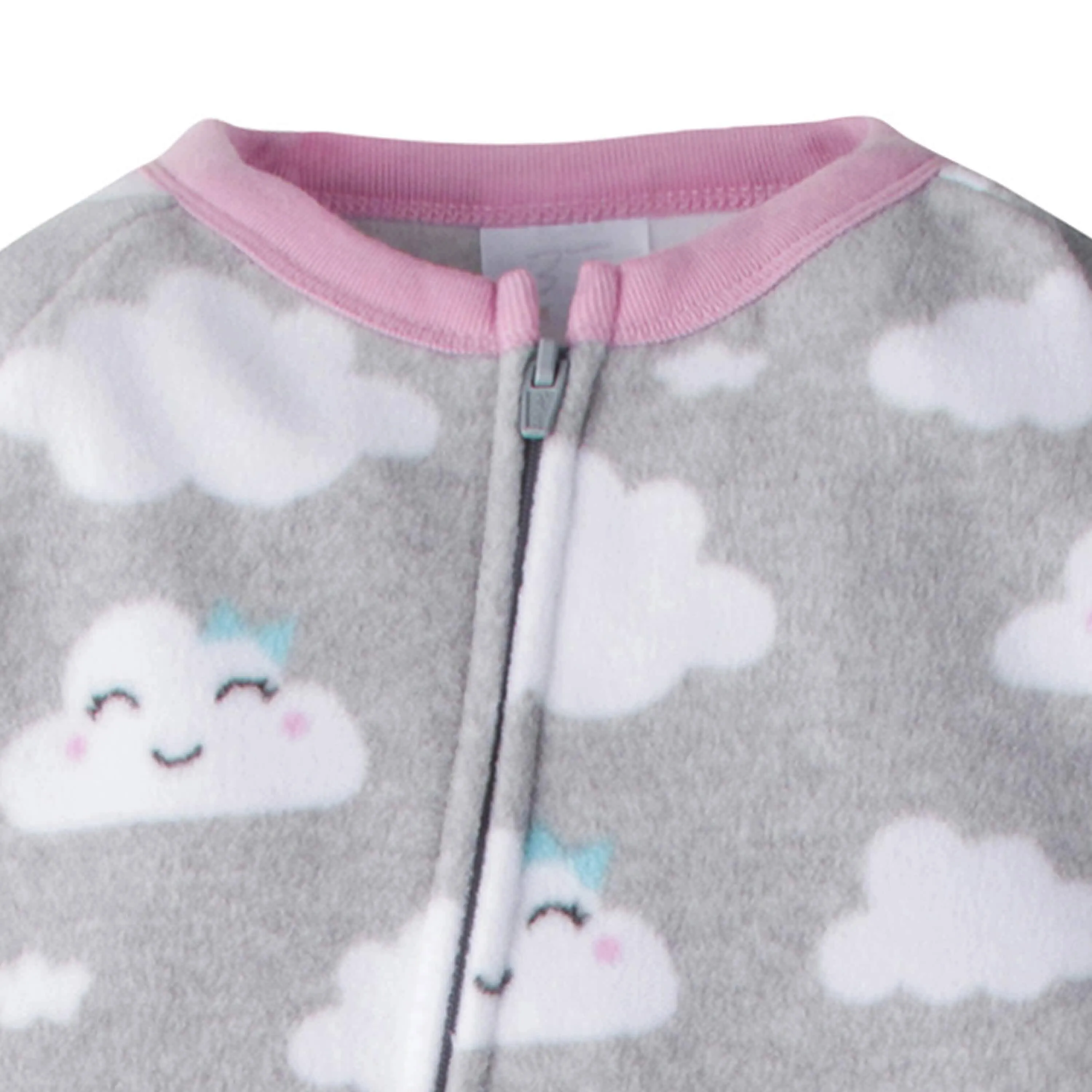 4-Pack Toddler Girls Foxes & Clouds Fleece Pajamas