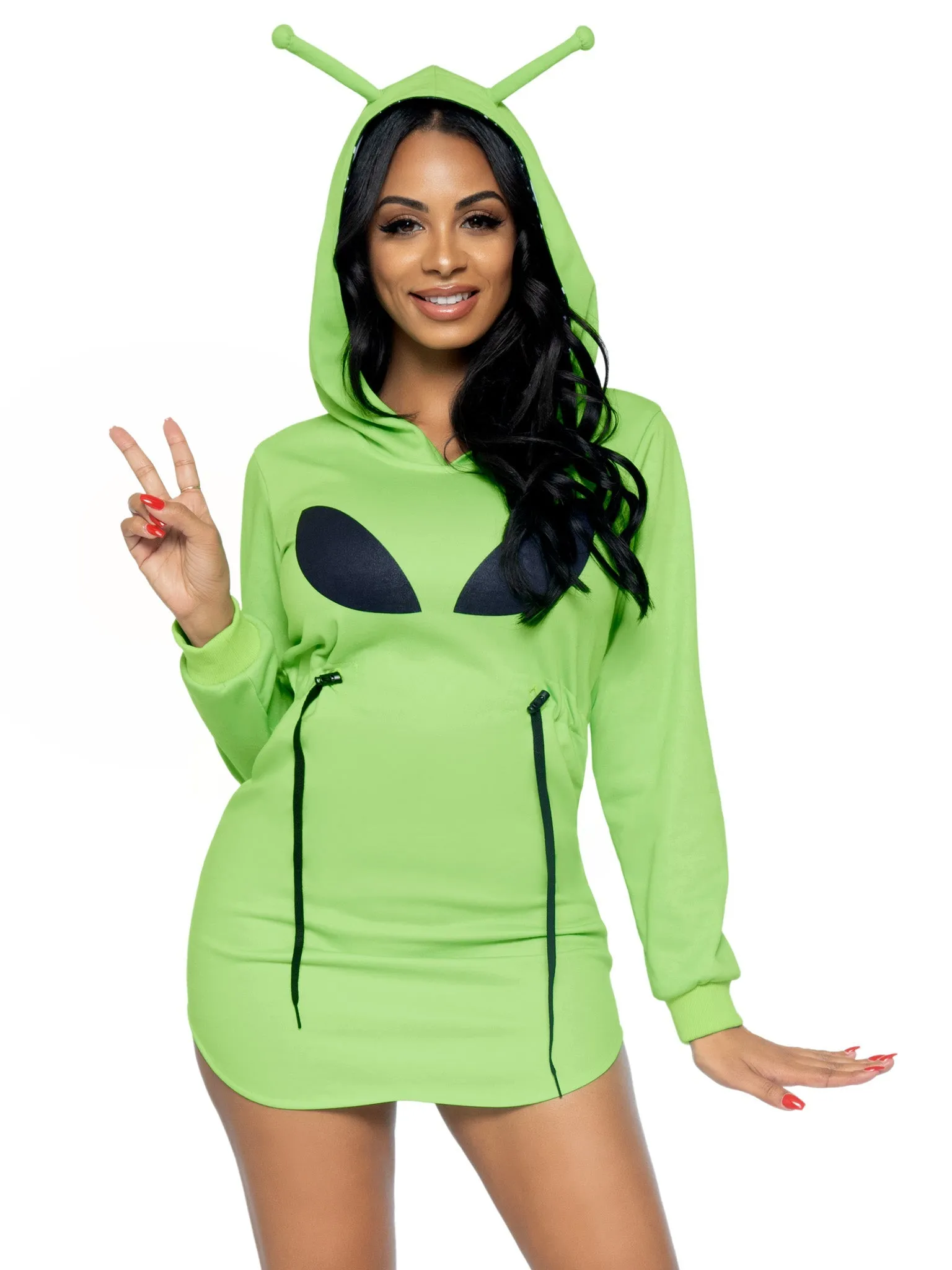 Alien Hoodie Fleece Dress