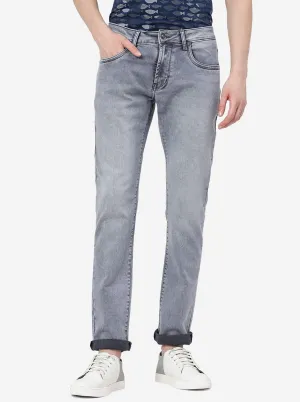 Ash Grey Washed Slim Fit Jeans | JadeBlue