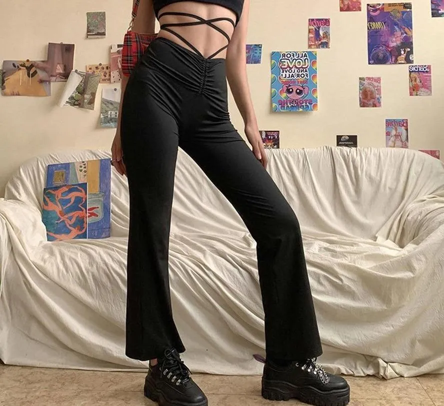 Bandage High Waist Pants