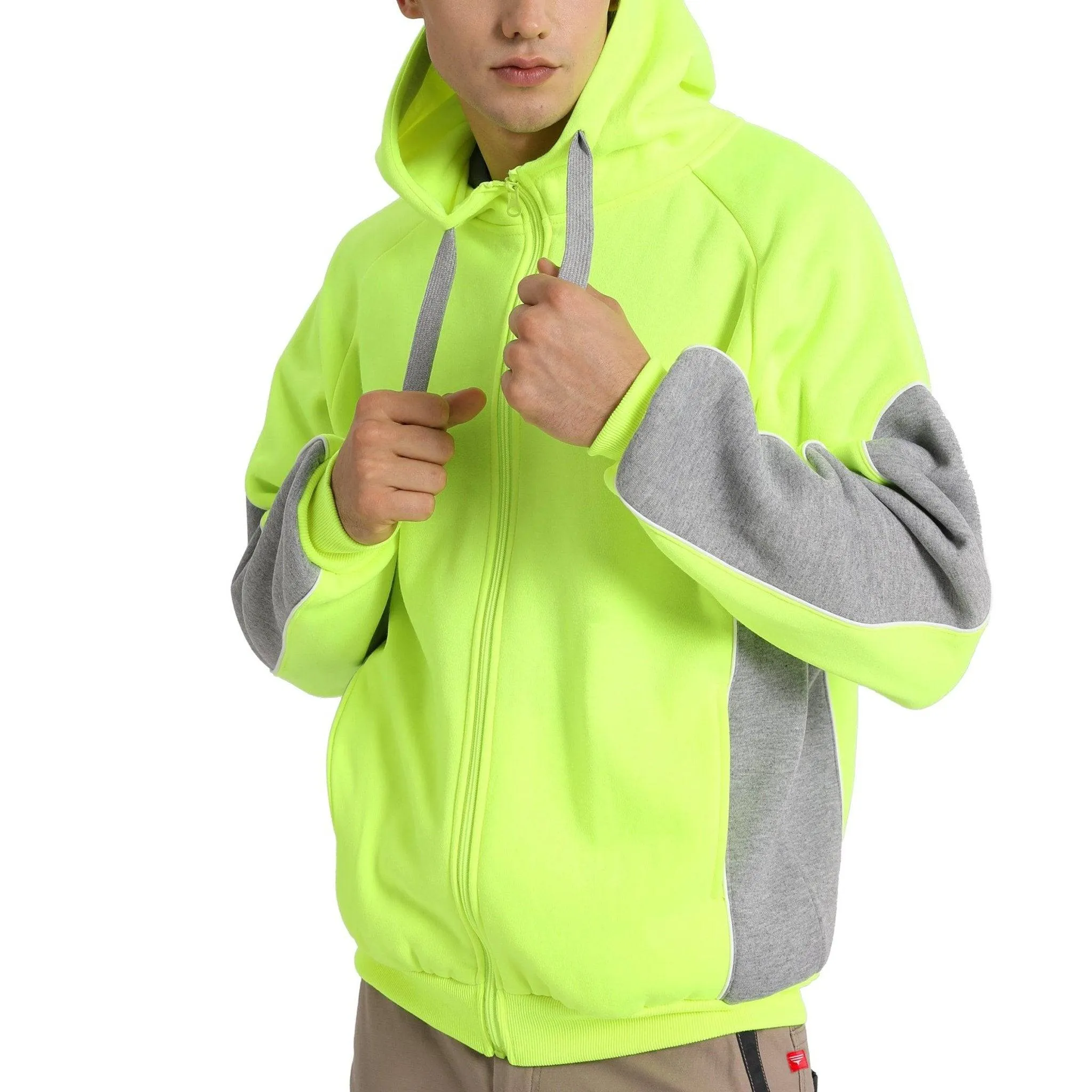 Big Bee Hi Vis Hoodie, Zip Up Work Jumper