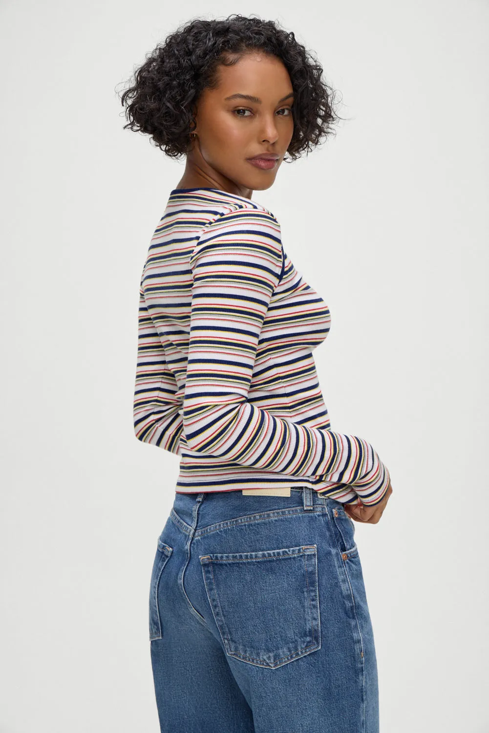 Blair Striped Long  Sleeve Shirt - Love Stripe