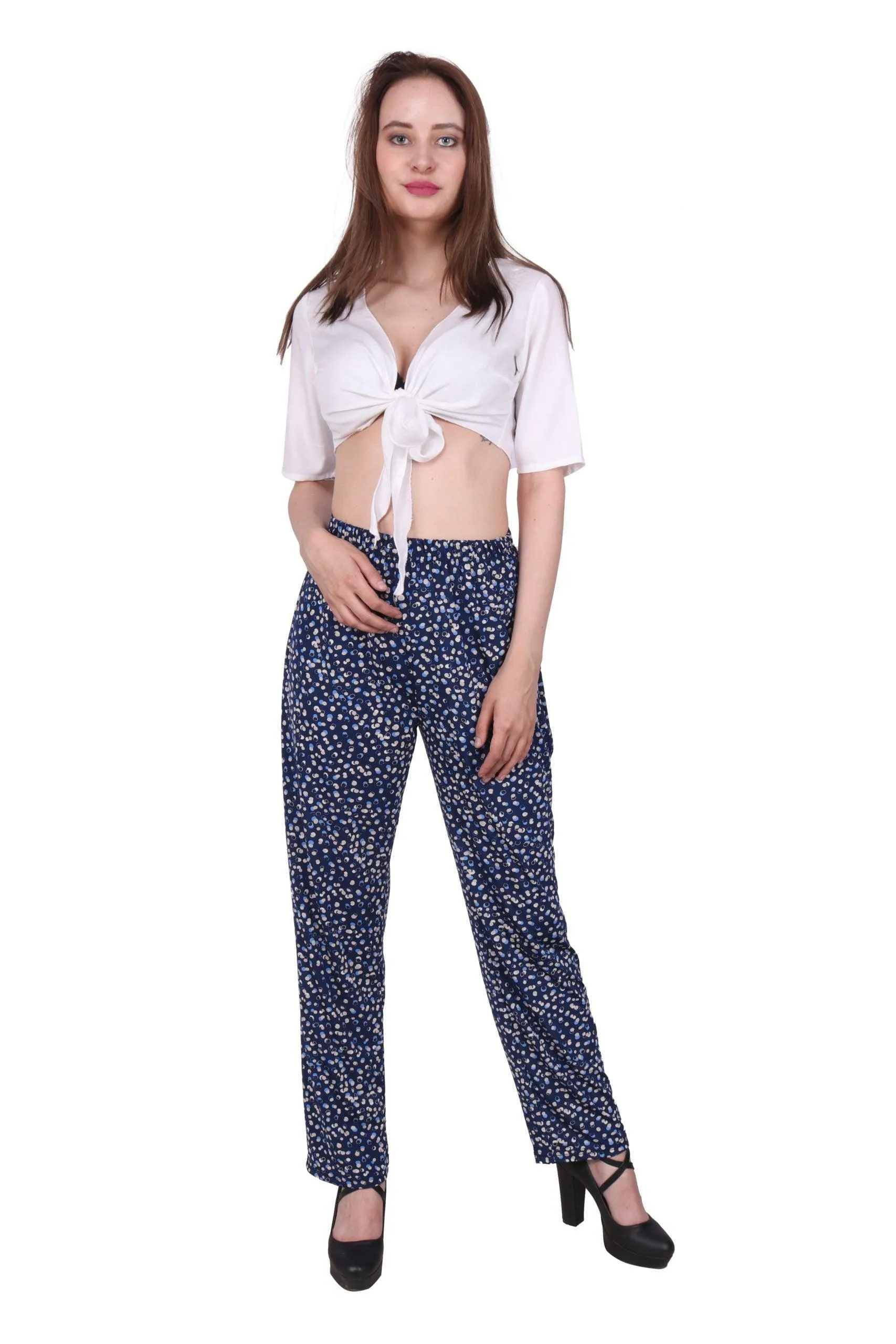 Blue Pebble Printed Pants