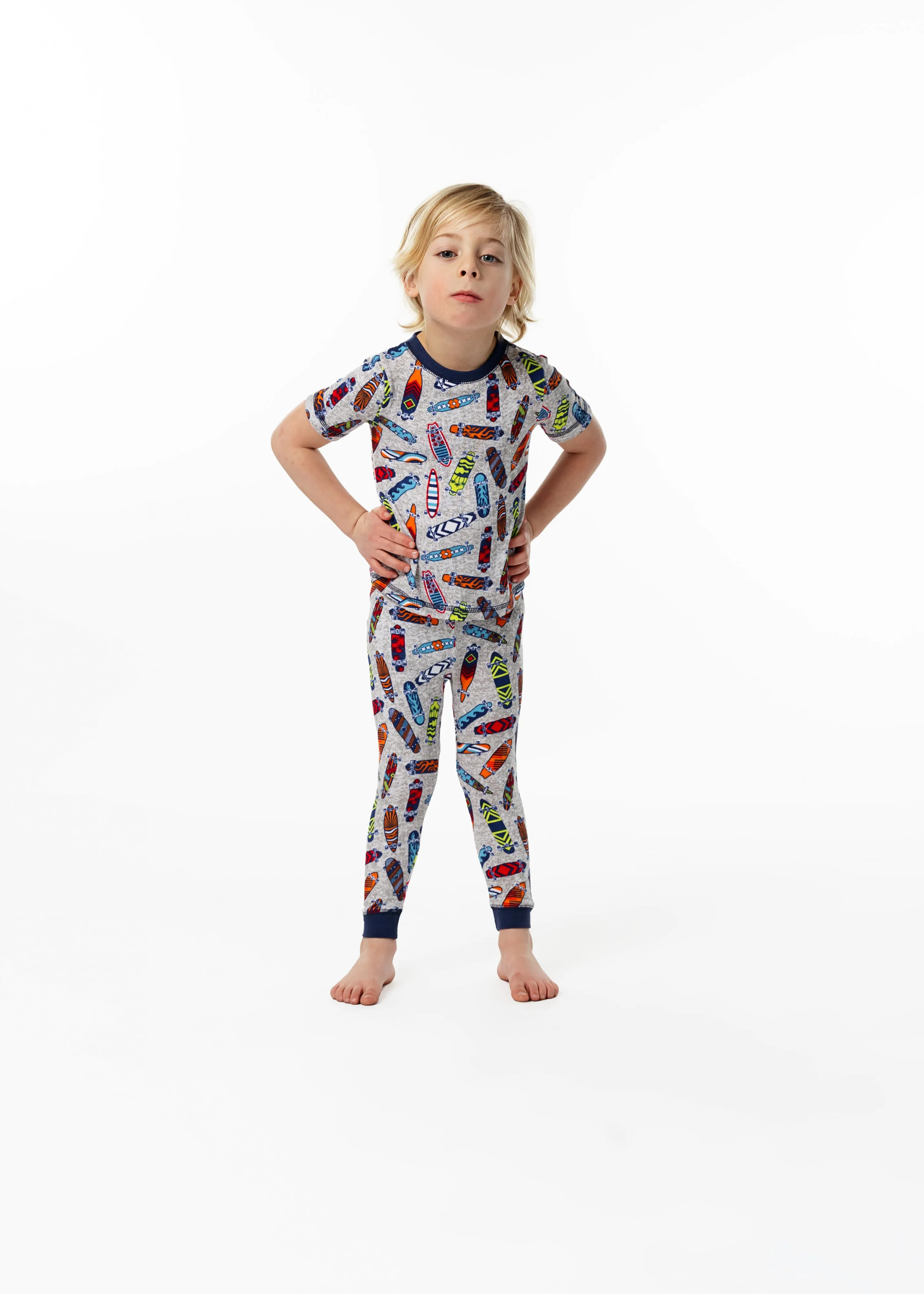 Boys Skater Super Soft Snug Fit 2-Piece Pajama Sleep Set