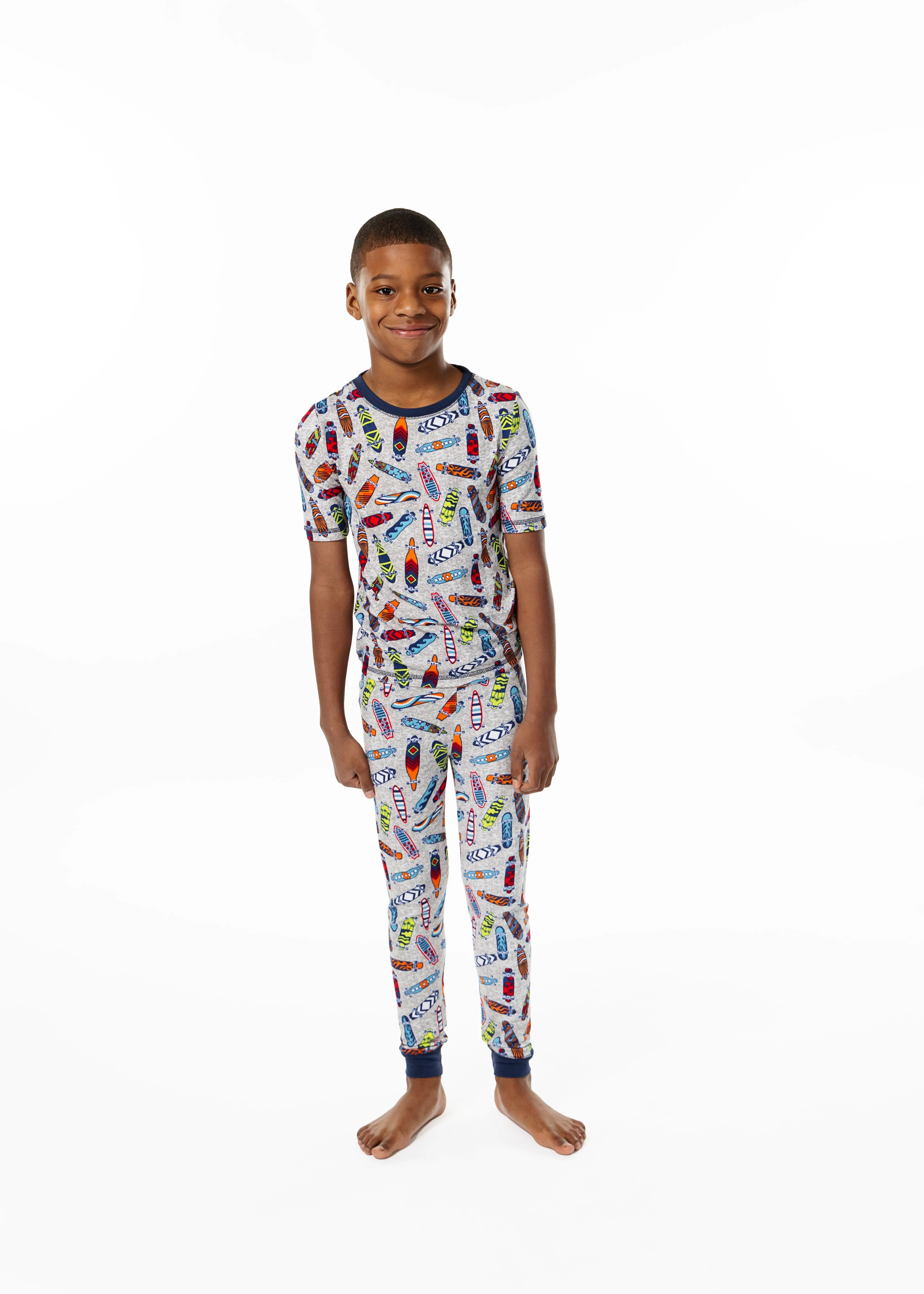 Boys Skater Super Soft Snug Fit 2-Piece Pajama Sleep Set