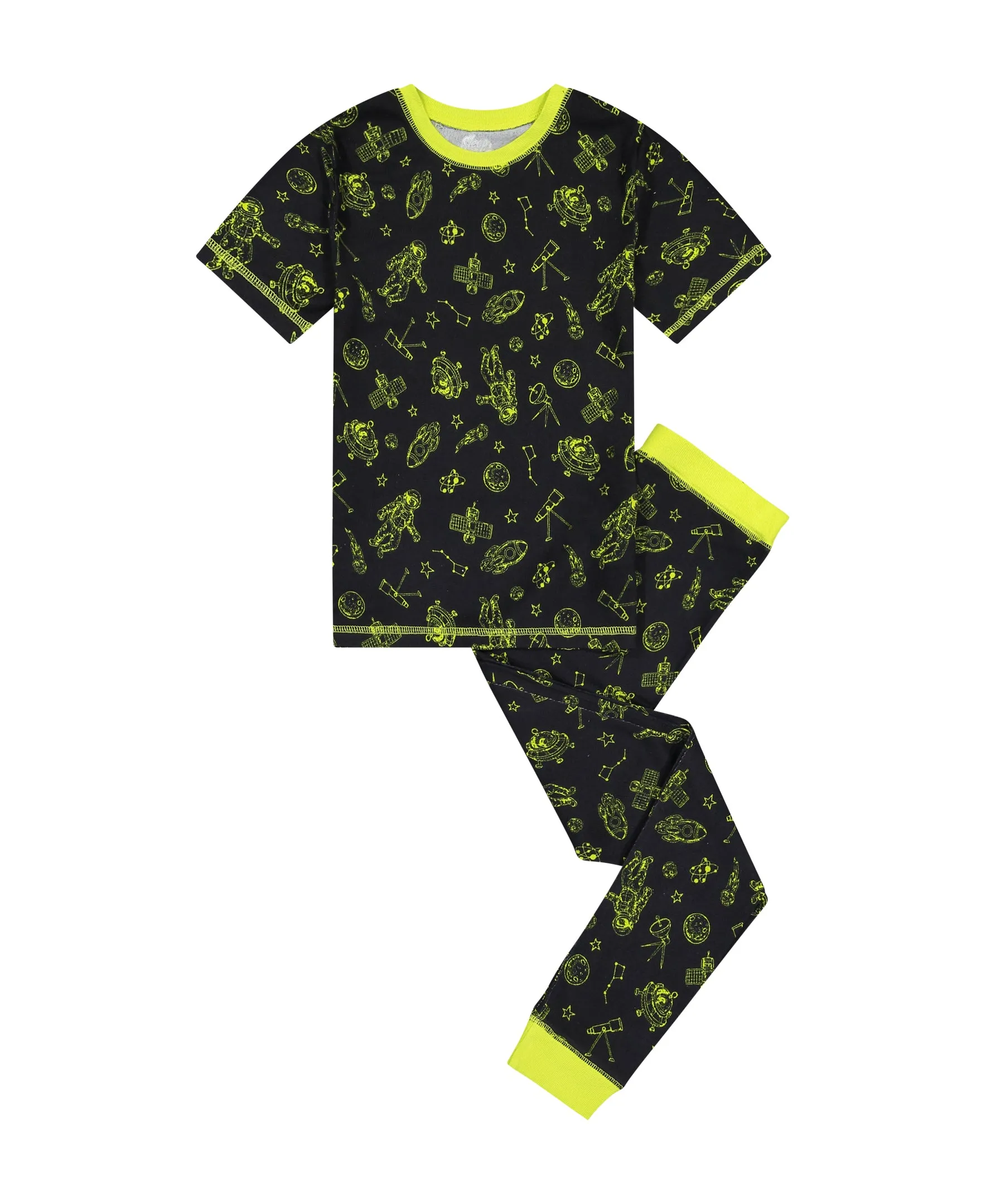 Boys Space Man Super Soft Snug Fit 2-Piece Pajama Sleep Set