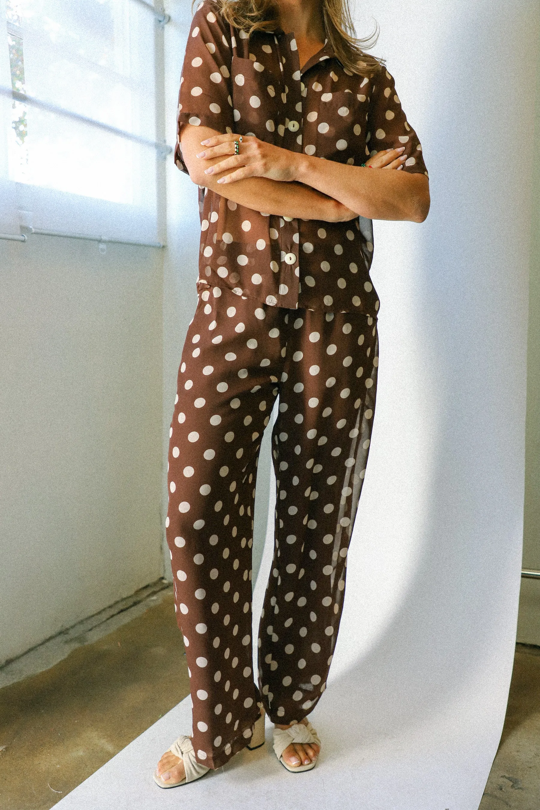 Brown Dots Joanna Pant