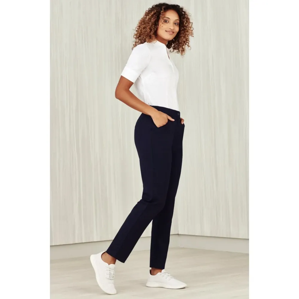 CL953LL SAH Biz Care Womens Comfort Waist Slim Leg Pant Navy