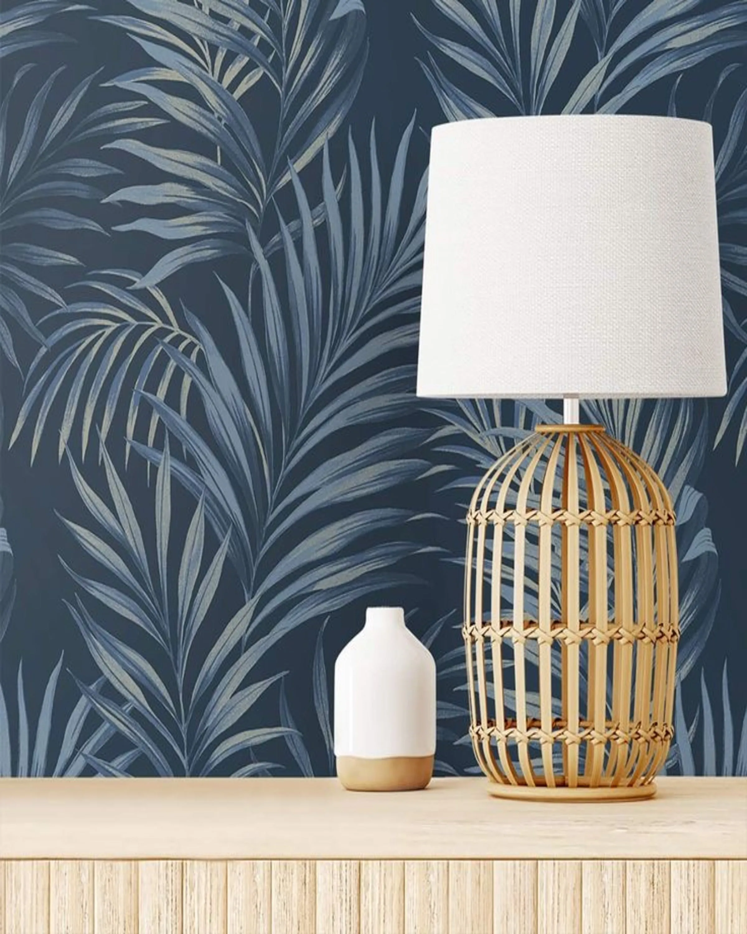 Coconut Palm Breathable Mix Color Wallpaper