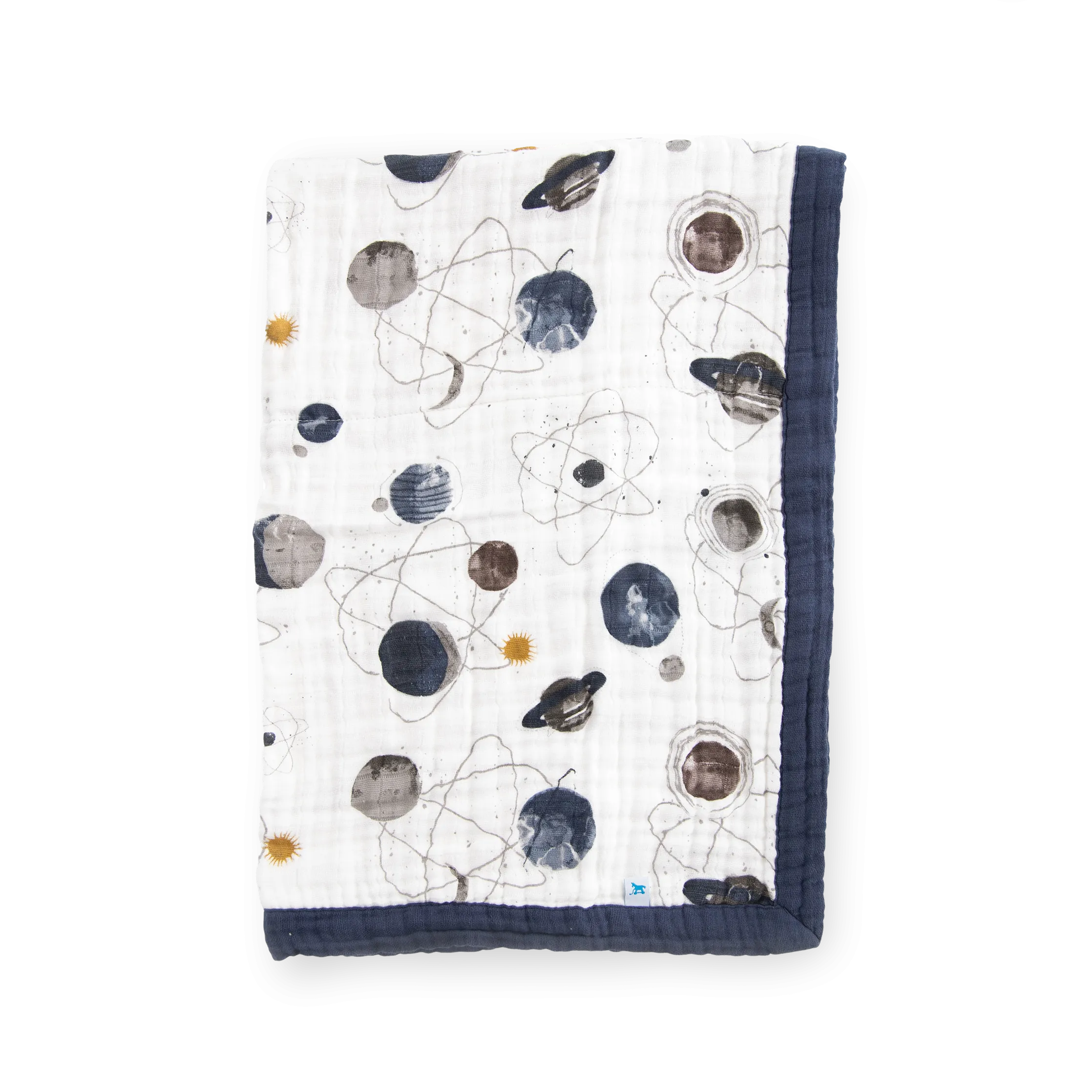 Cotton Muslin Baby Quilt - Planetary