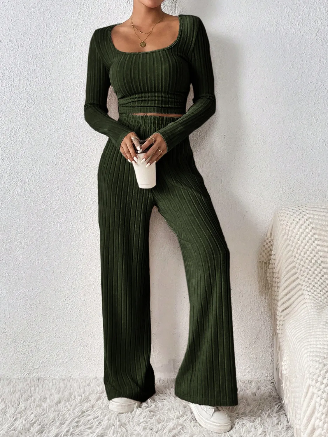 Cozy Long Sleeve Top and Pants Set