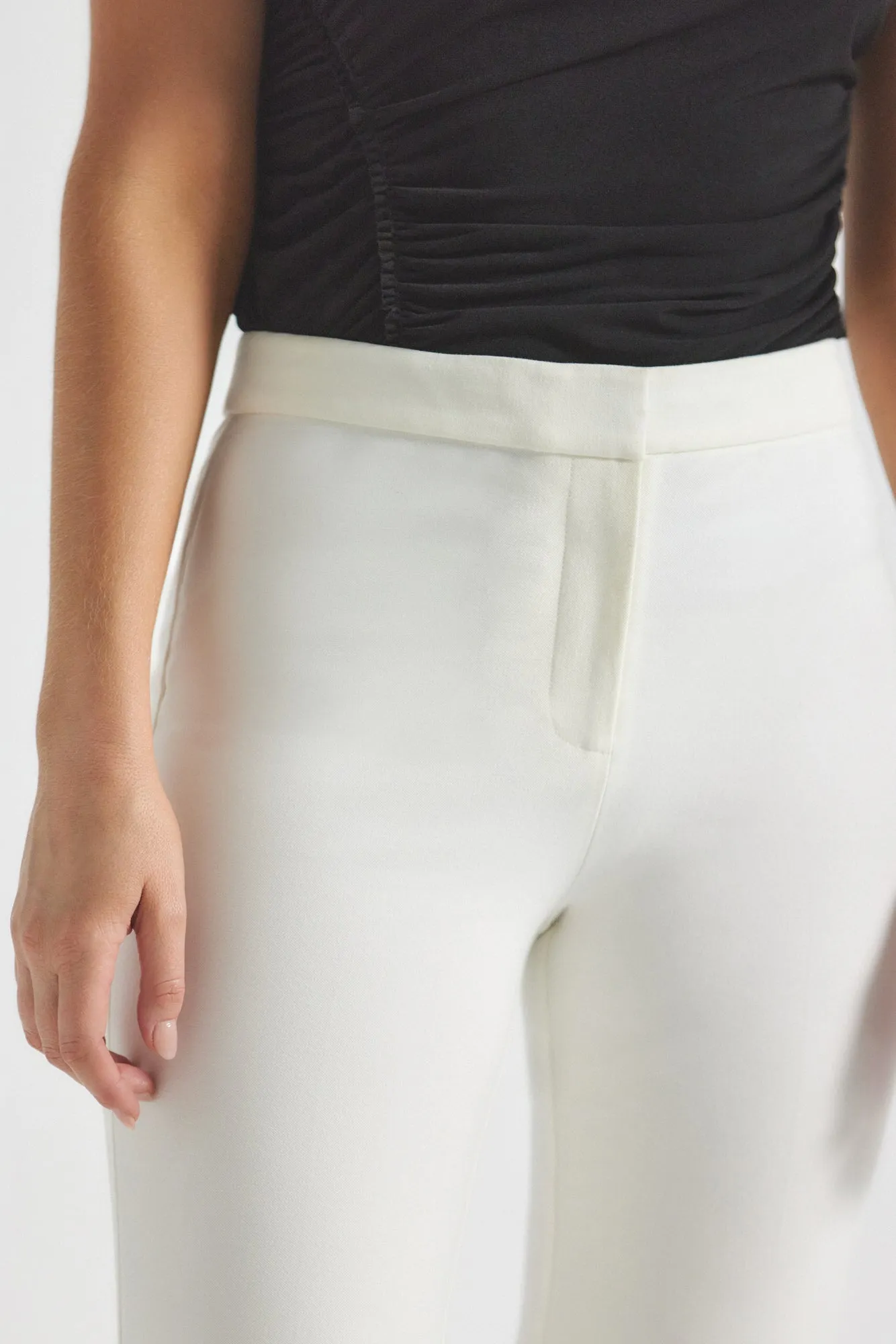 Crosby Flare Trouser - Soft White