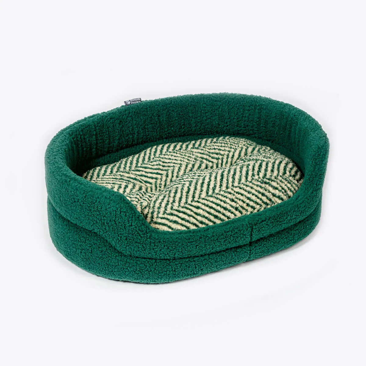 Danish Design Sherpa Fleece Green Herringbone Slumber Bed