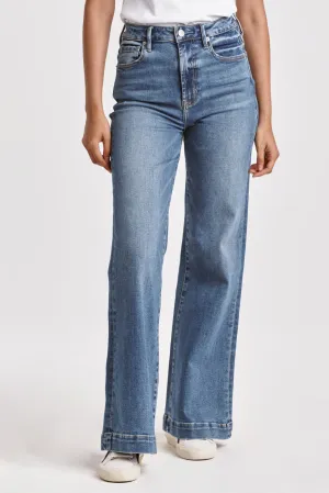 Dear John Fiona Super High Rise Wide Leg Jeans in Natal