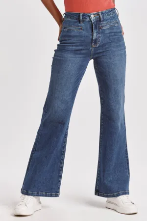 Dear John Fiona Super High Rise Wide Leg Jeans in Tempo