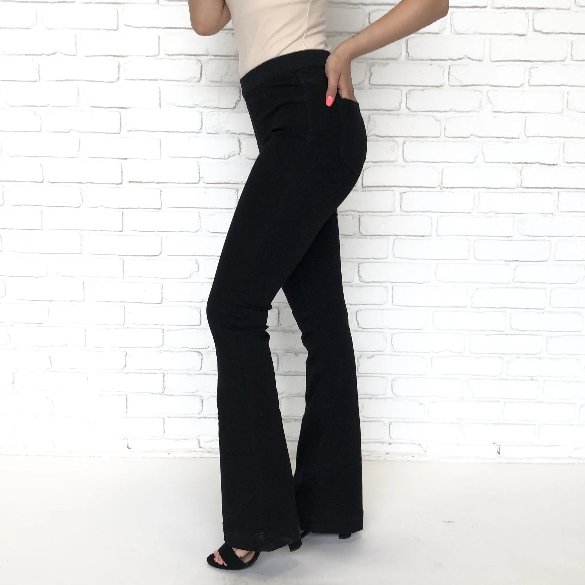 Derek Black Flared Bell Bottom Jegging Pants