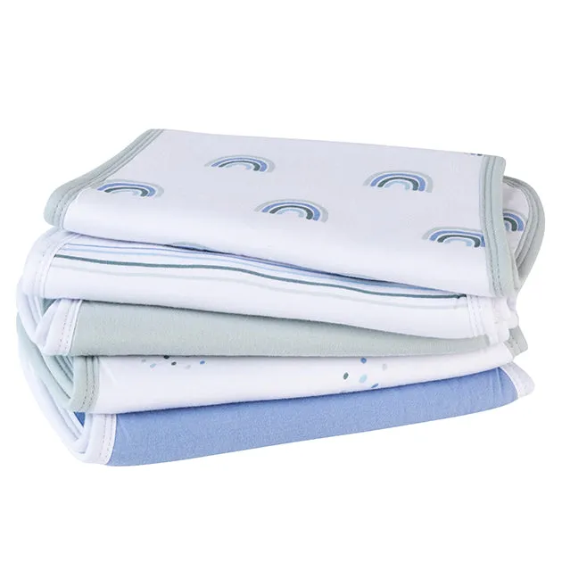 Ely's & Co. Contoured Jersey Cotton Burp Cloths - 5 Pack