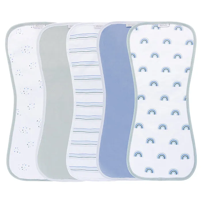 Ely's & Co. Contoured Jersey Cotton Burp Cloths - 5 Pack