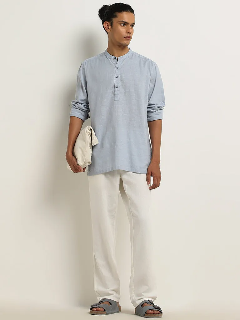 ETA Dusty Blue Resort-Fit Cotton Shirt