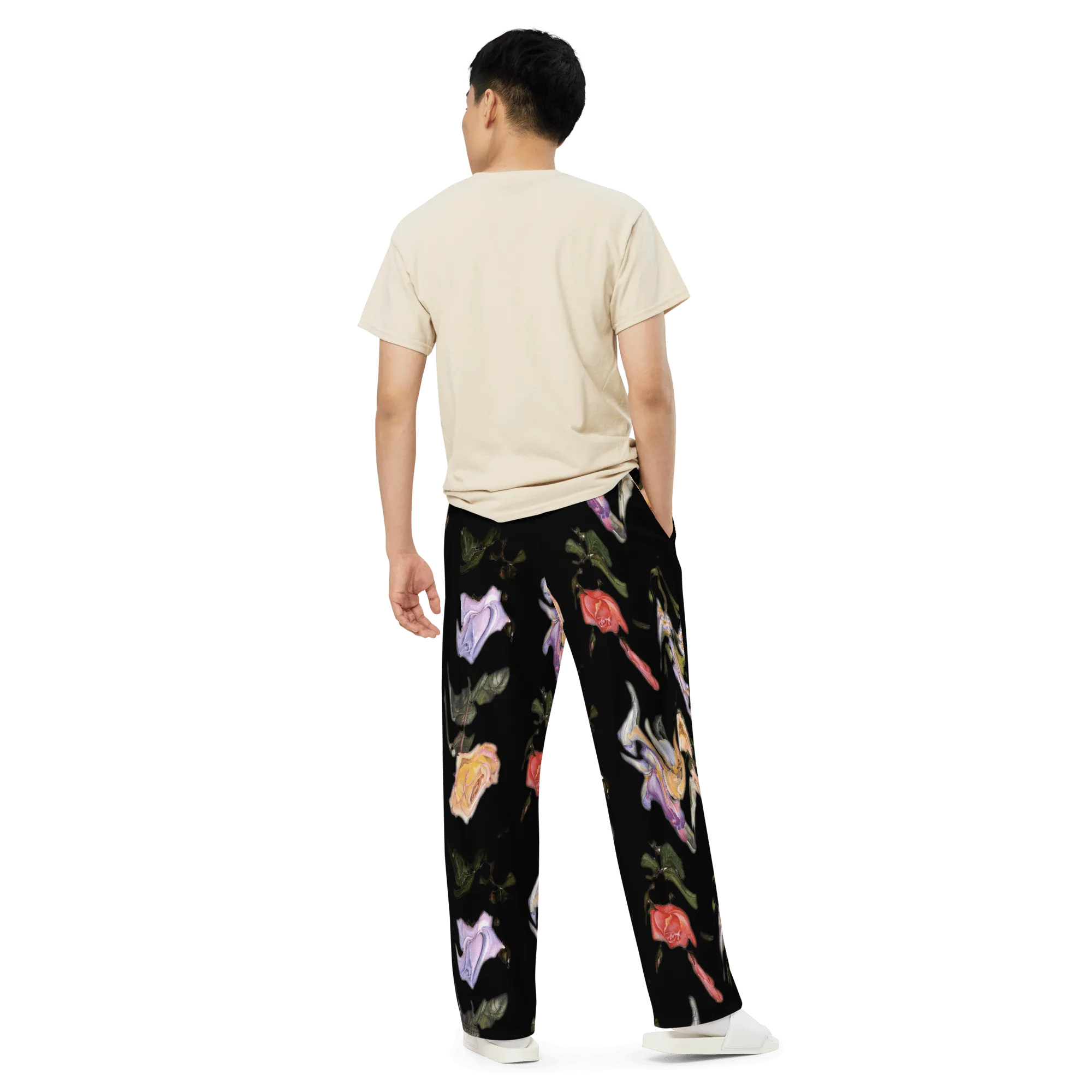 Falling Flowers® Unisex Wide-Leg Pants