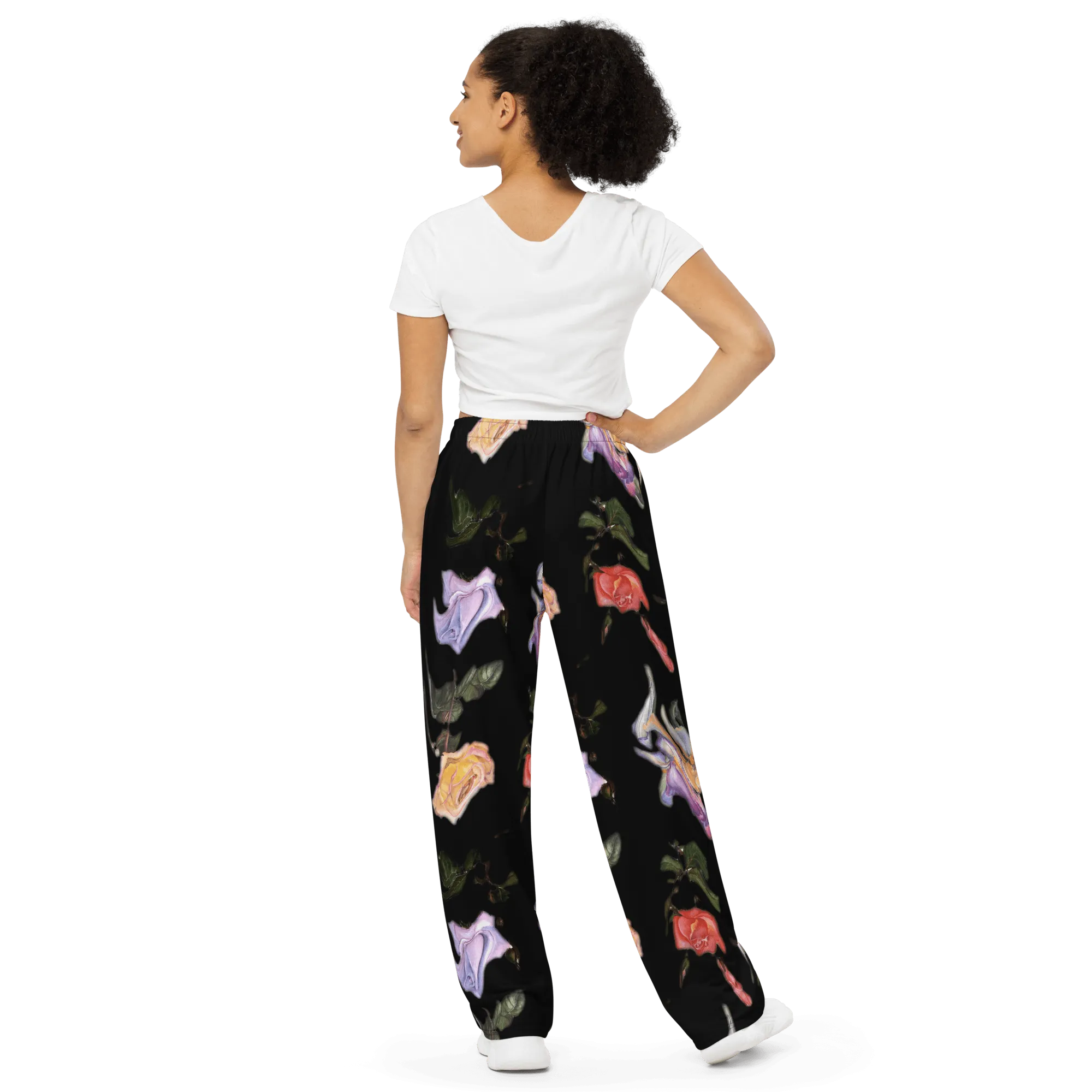 Falling Flowers® Unisex Wide-Leg Pants