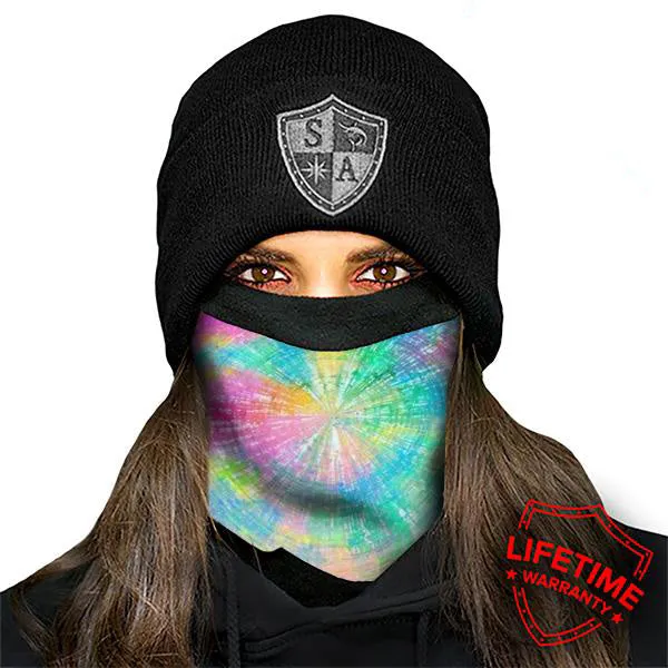 Fleece Face Shields® | Rainbow Spiral