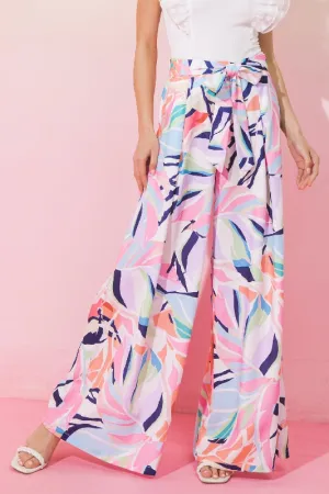 Flying Tomato Summer Palazzo Pants - Blue Pink