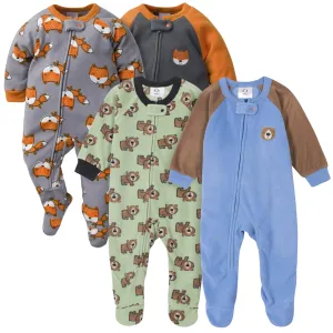 Gerber® 4-Pack Baby Boys  Fleece Pajamas