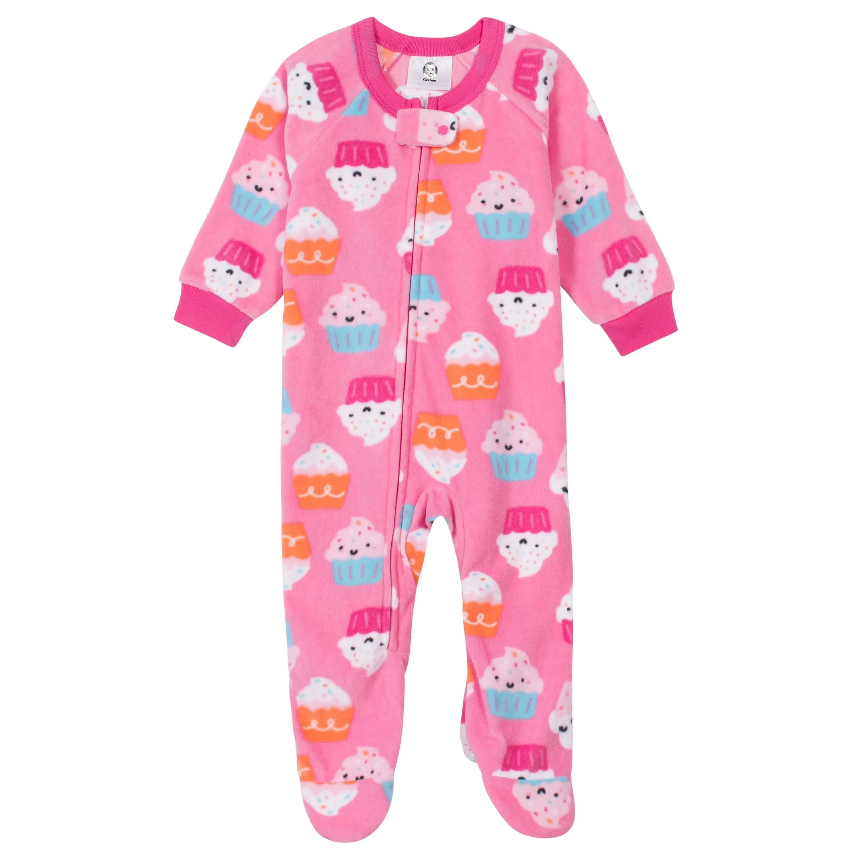 Gerber® 4-Pack Baby Girls Cupcakes & Unicorns Fleece Pajamas