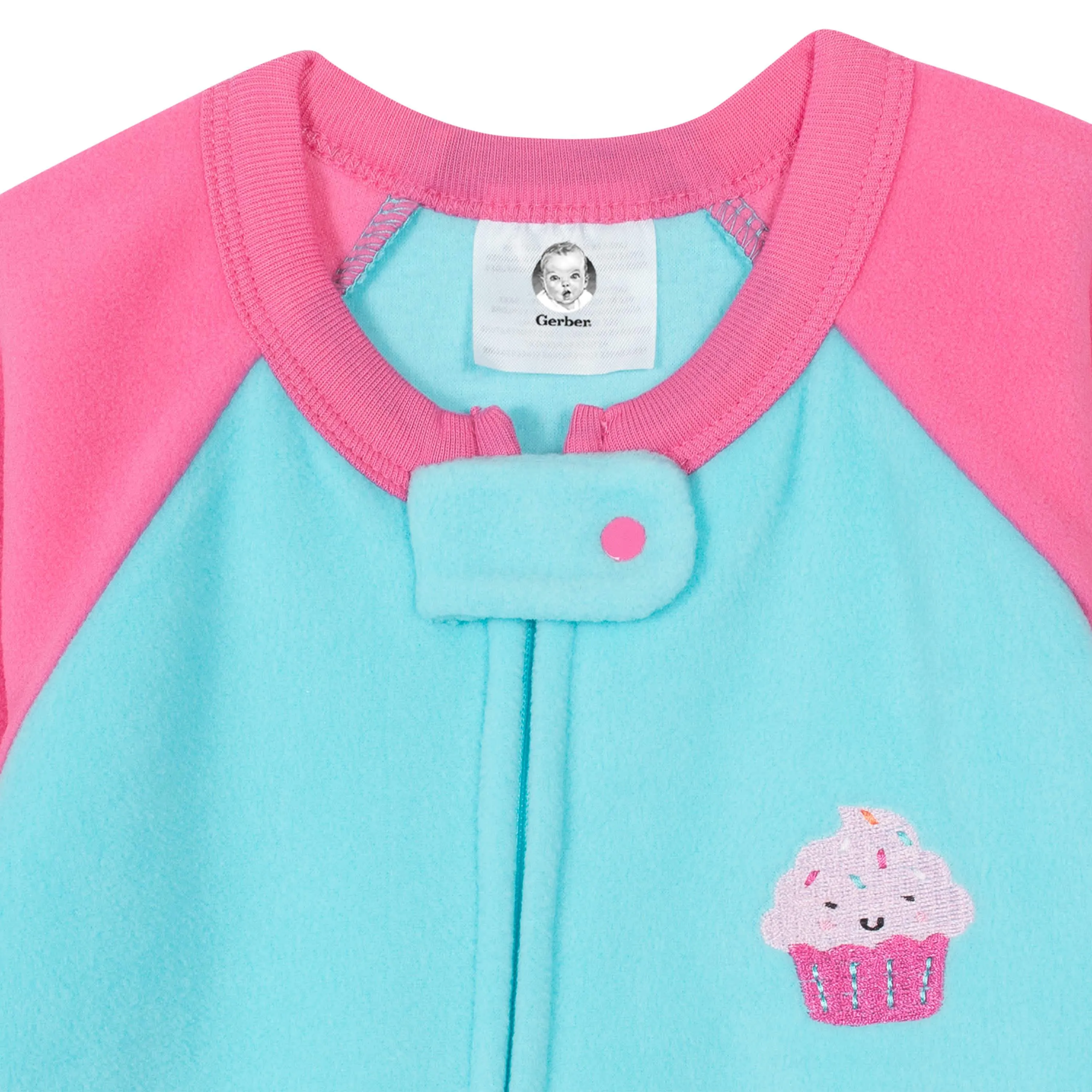 Gerber® 4-Pack Baby Girls Cupcakes & Unicorns Fleece Pajamas