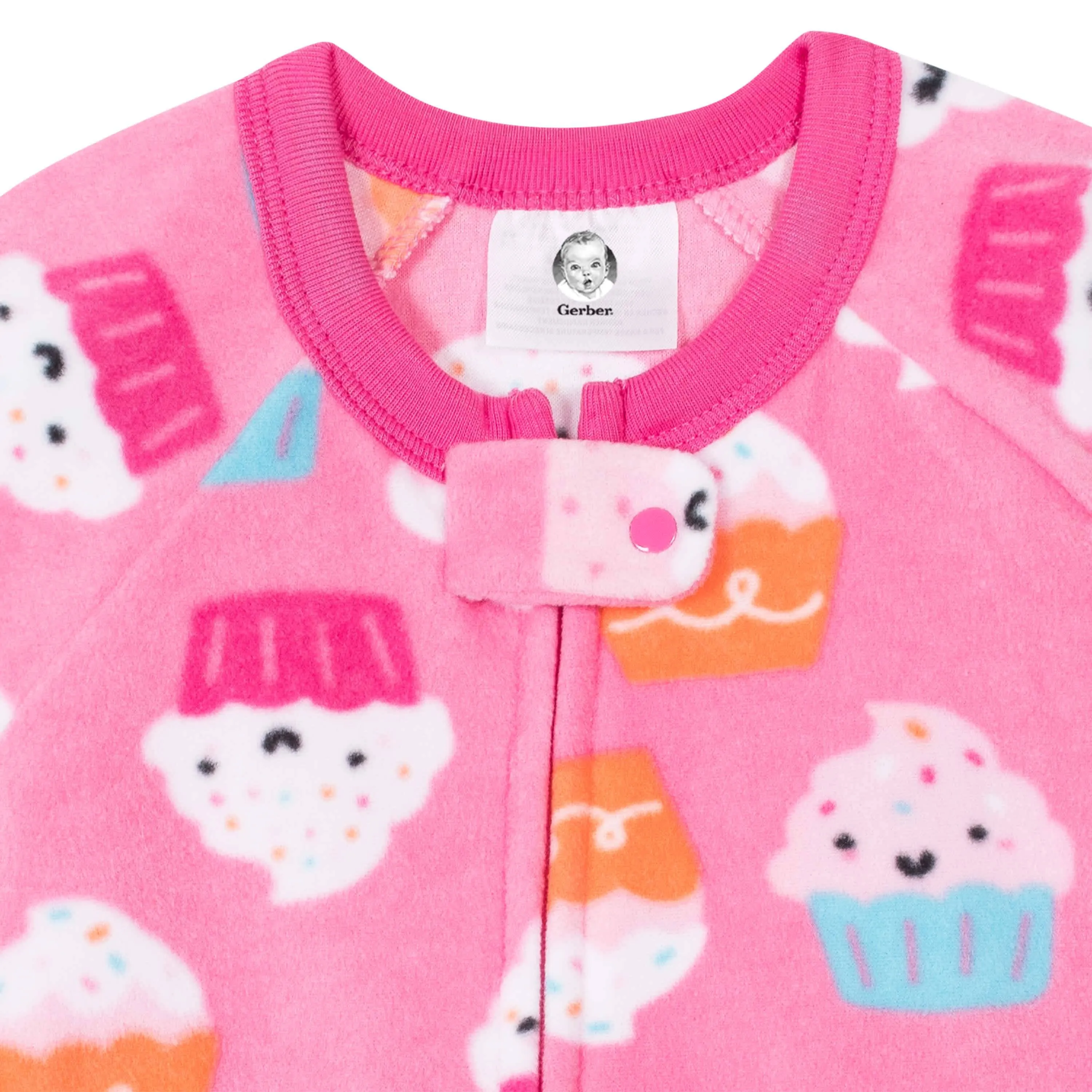 Gerber® 4-Pack Baby Girls Cupcakes & Unicorns Fleece Pajamas