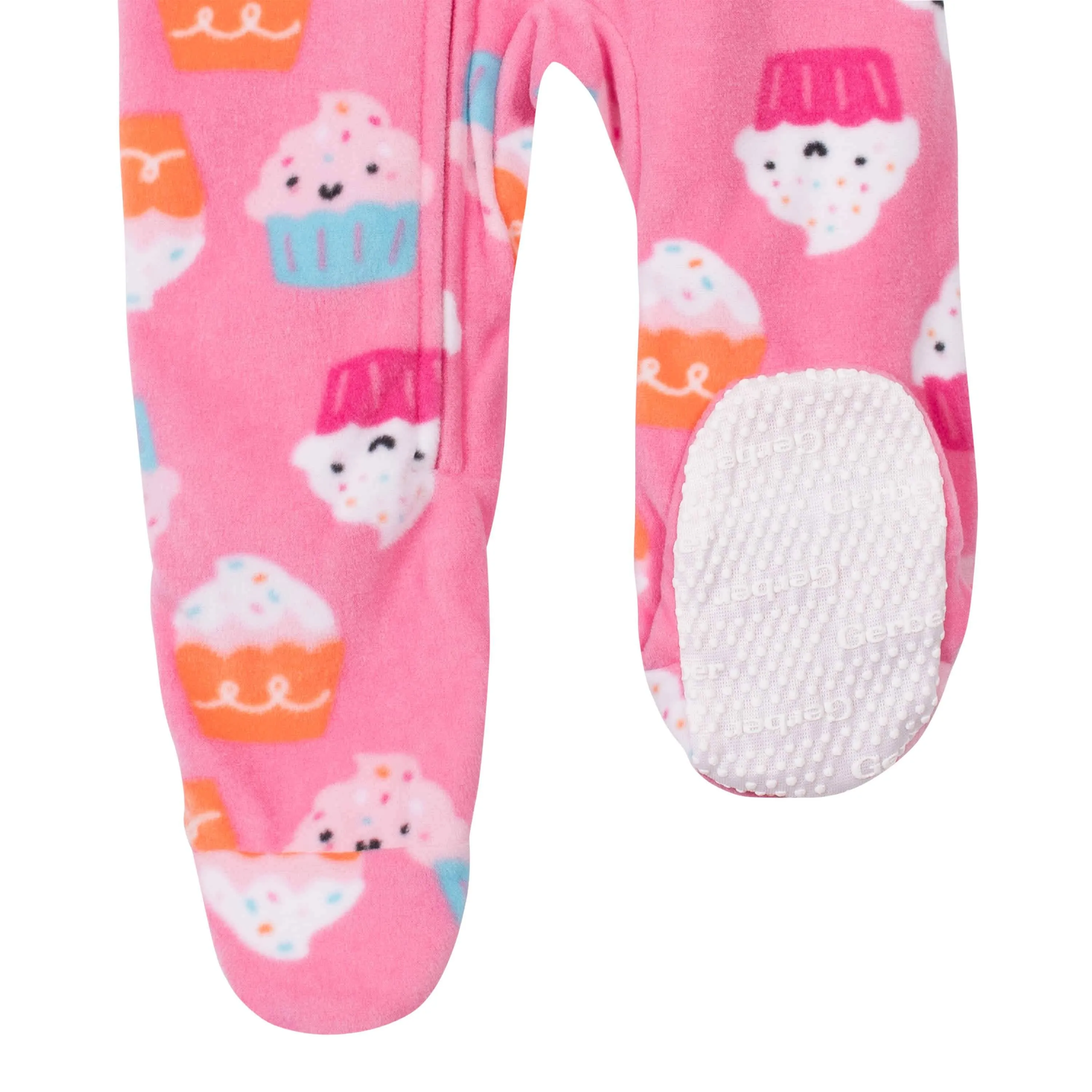 Gerber® 4-Pack Baby Girls Cupcakes & Unicorns Fleece Pajamas