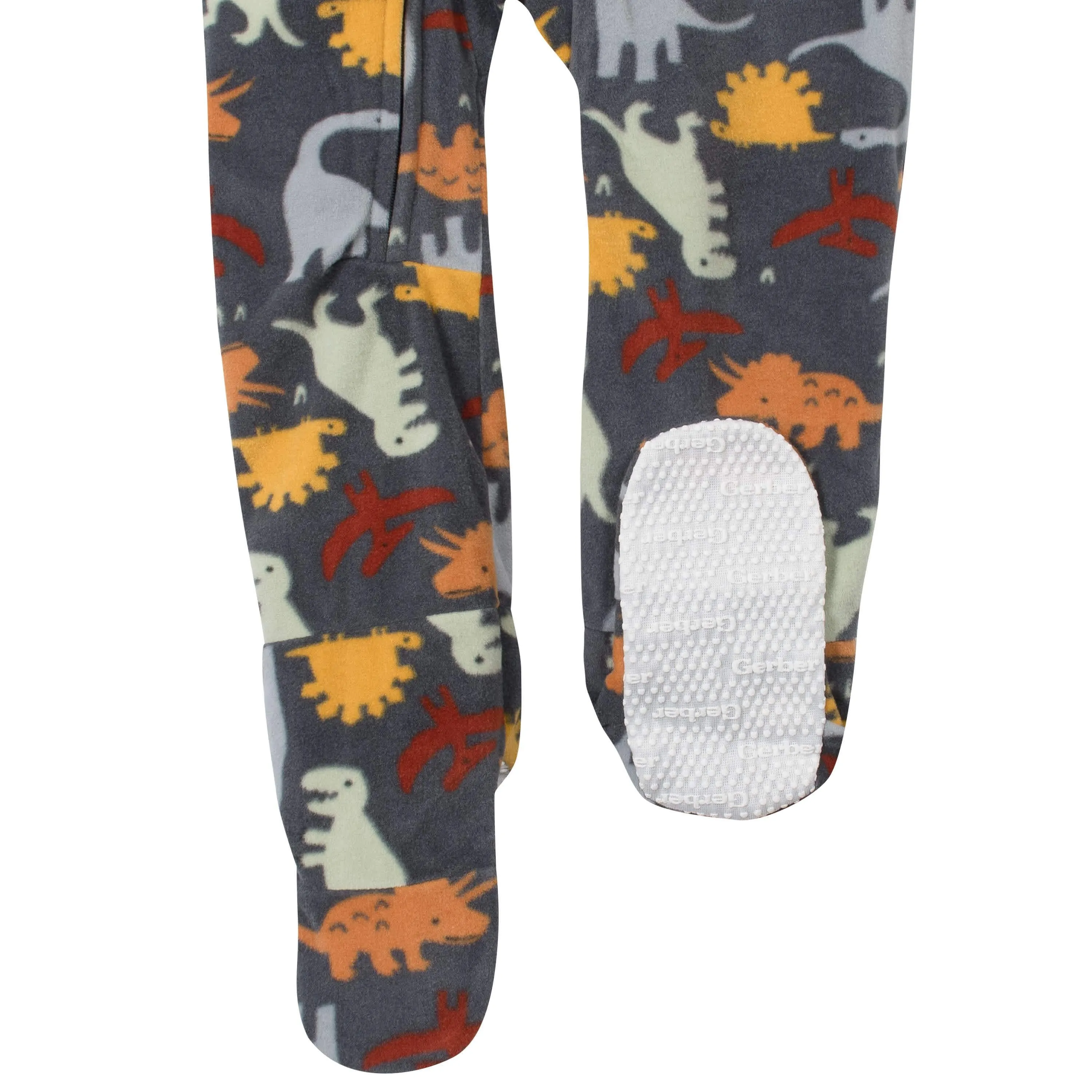 Gerber® 4-Pack Toddler Boys Monkeys & Dinos Fleece Pajamas