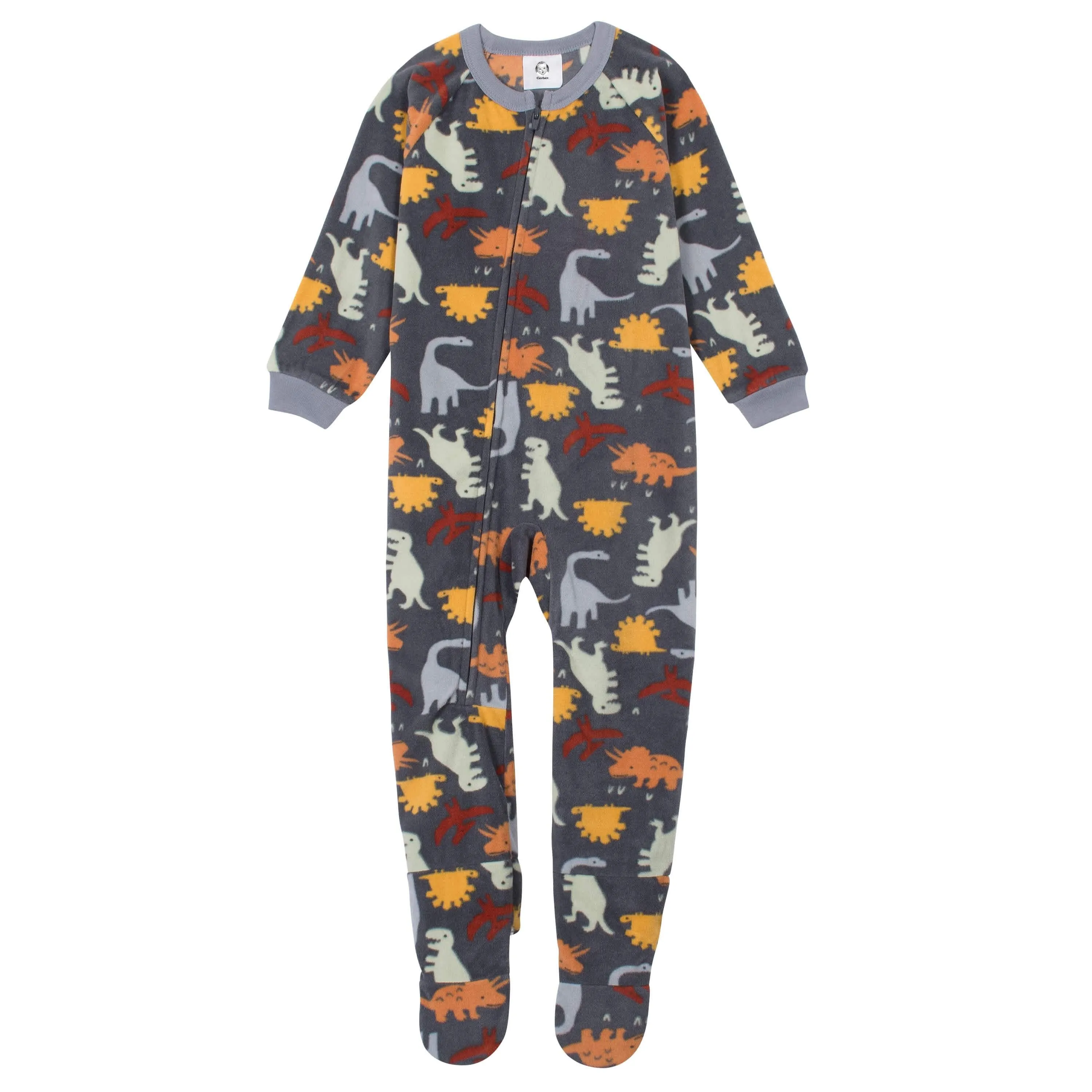 Gerber® 4-Pack Toddler Boys Monkeys & Dinos Fleece Pajamas