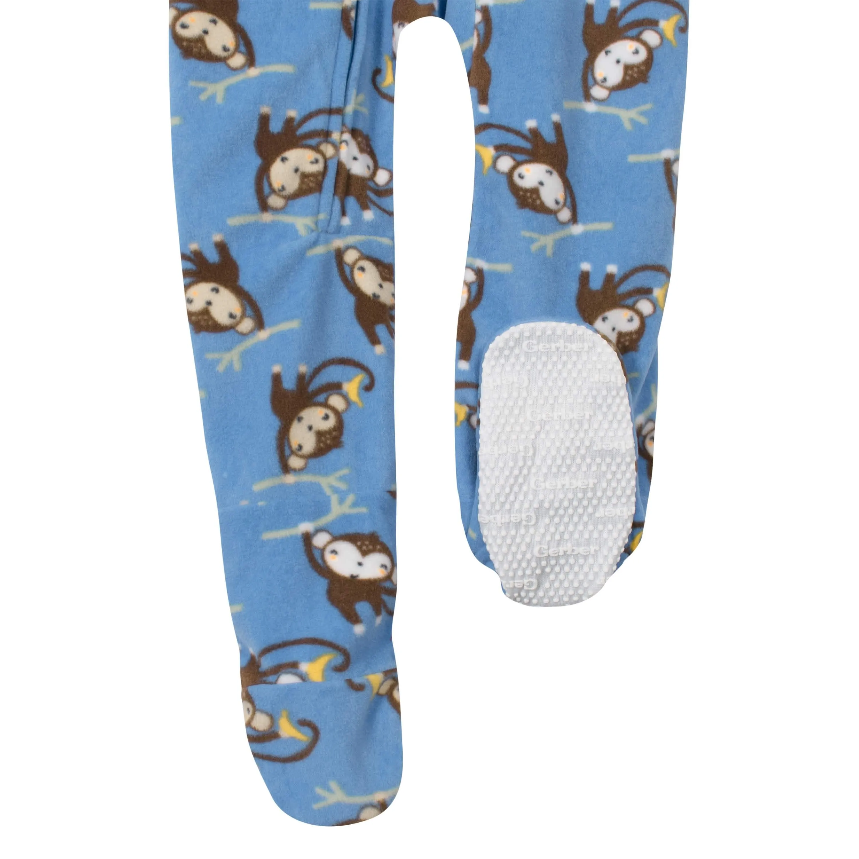 Gerber® 4-Pack Toddler Boys Monkeys & Dinos Fleece Pajamas