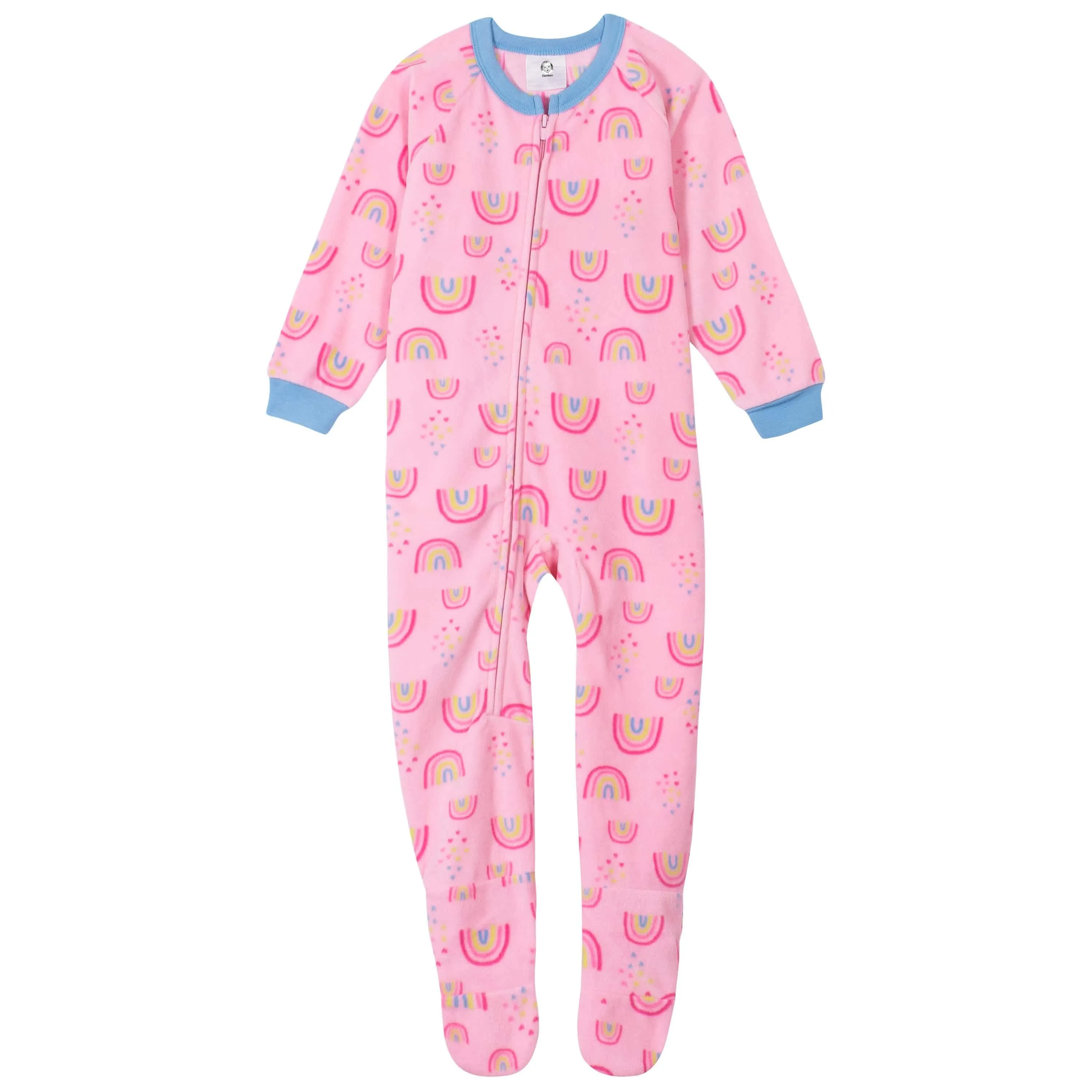 Gerber® 4-Pack Toddler Girls Rainbows & Love Fleece Pajamas