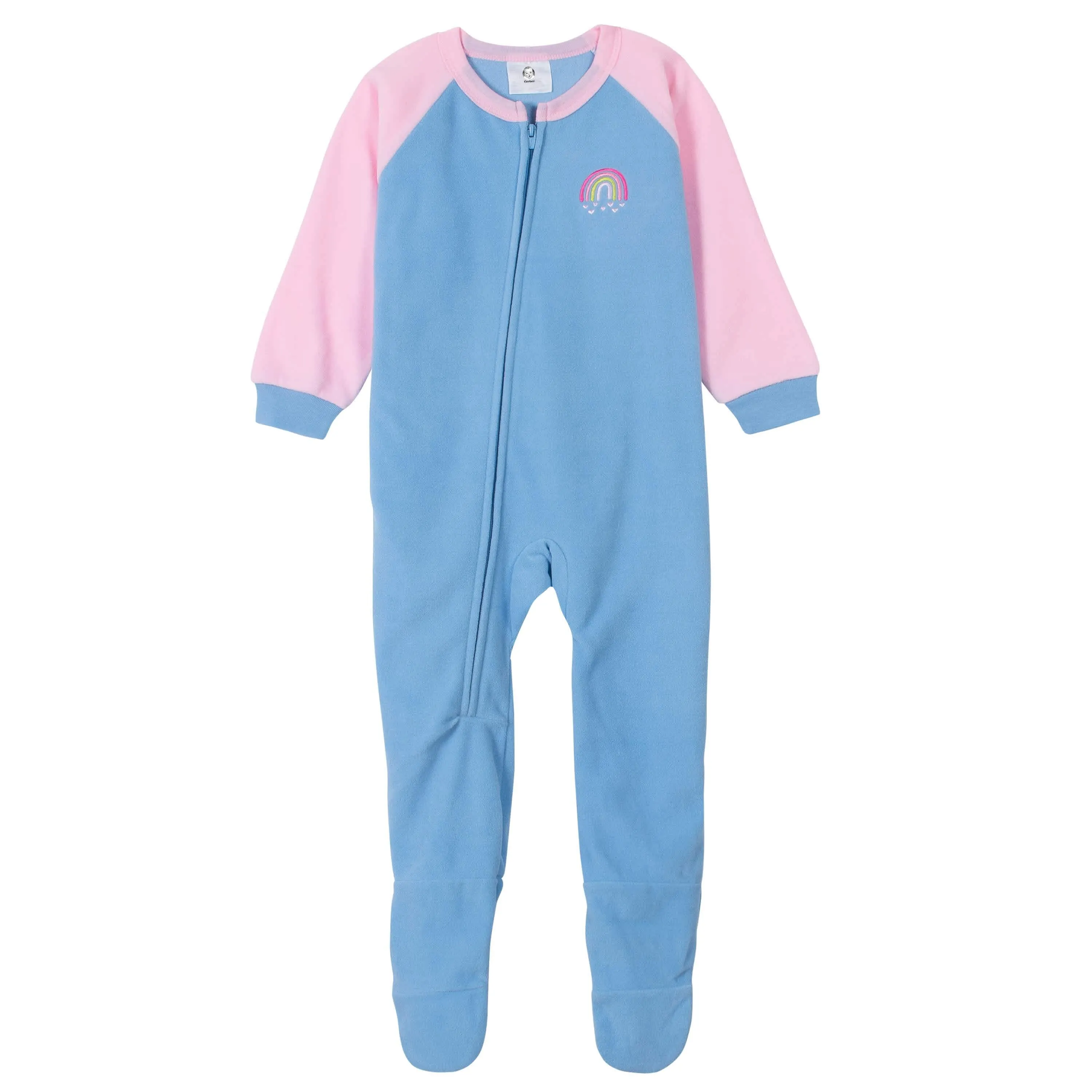 Gerber® 4-Pack Toddler Girls Rainbows & Love Fleece Pajamas