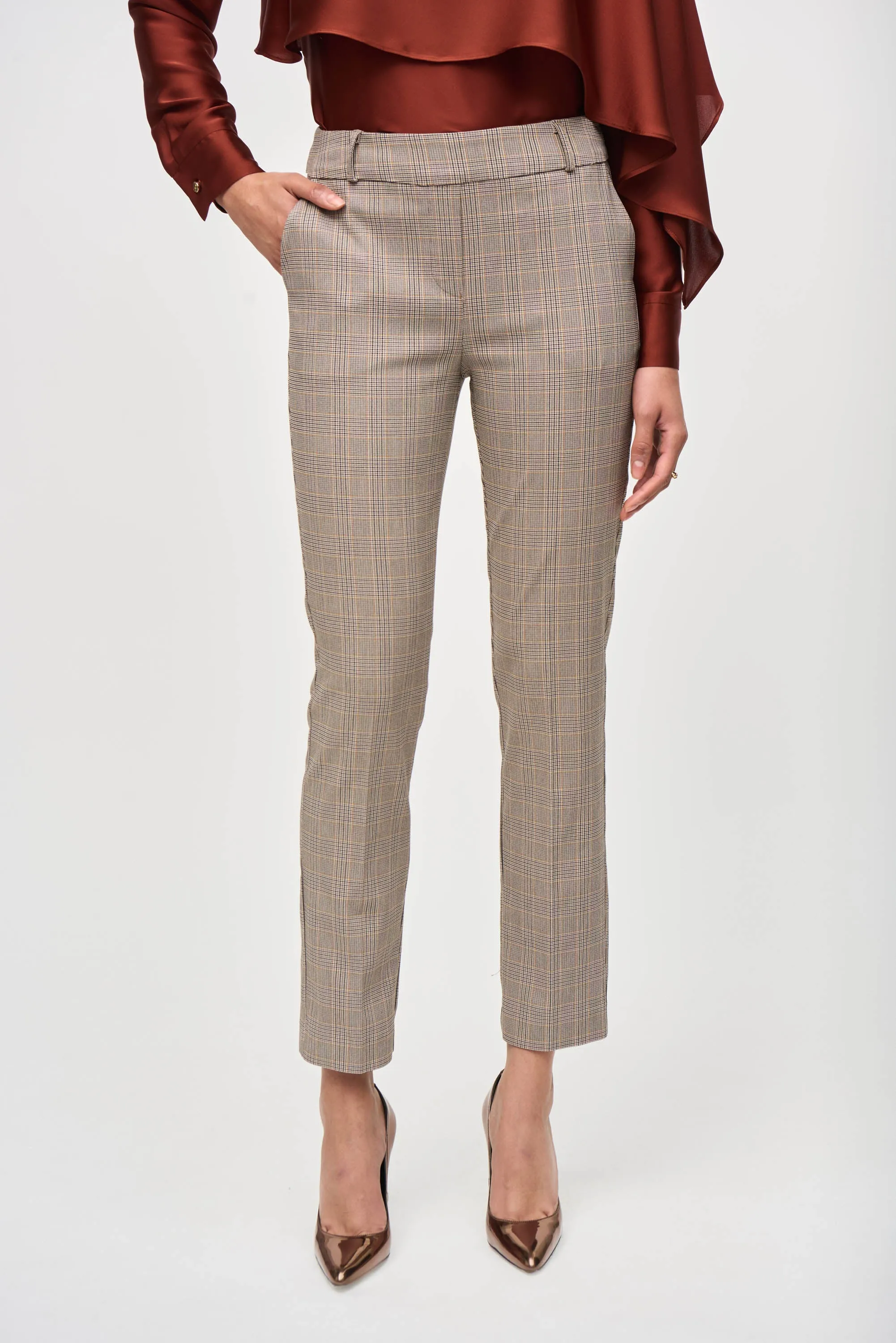 GLEN CHECK SLIM PANT