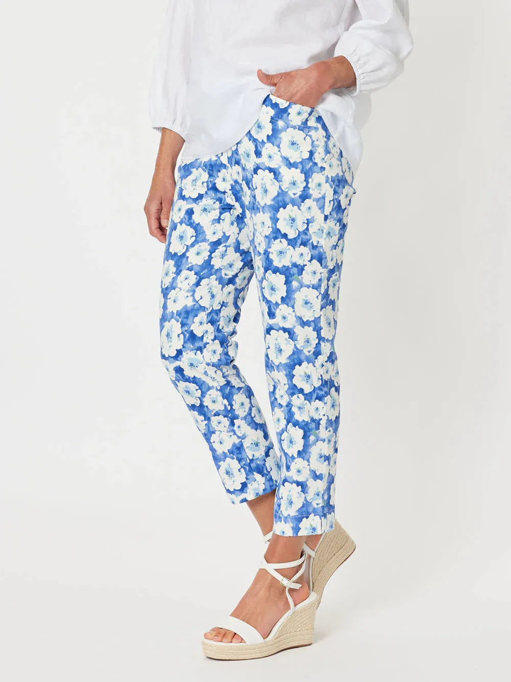 GORDON SMITH Flowers For Me Pants - Blue