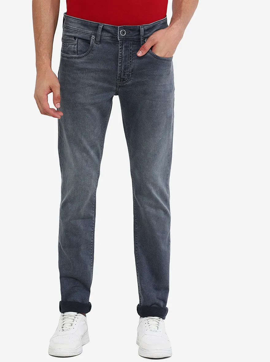 Grenish Blue Washed Slim Fit Jeans | JadeBlue