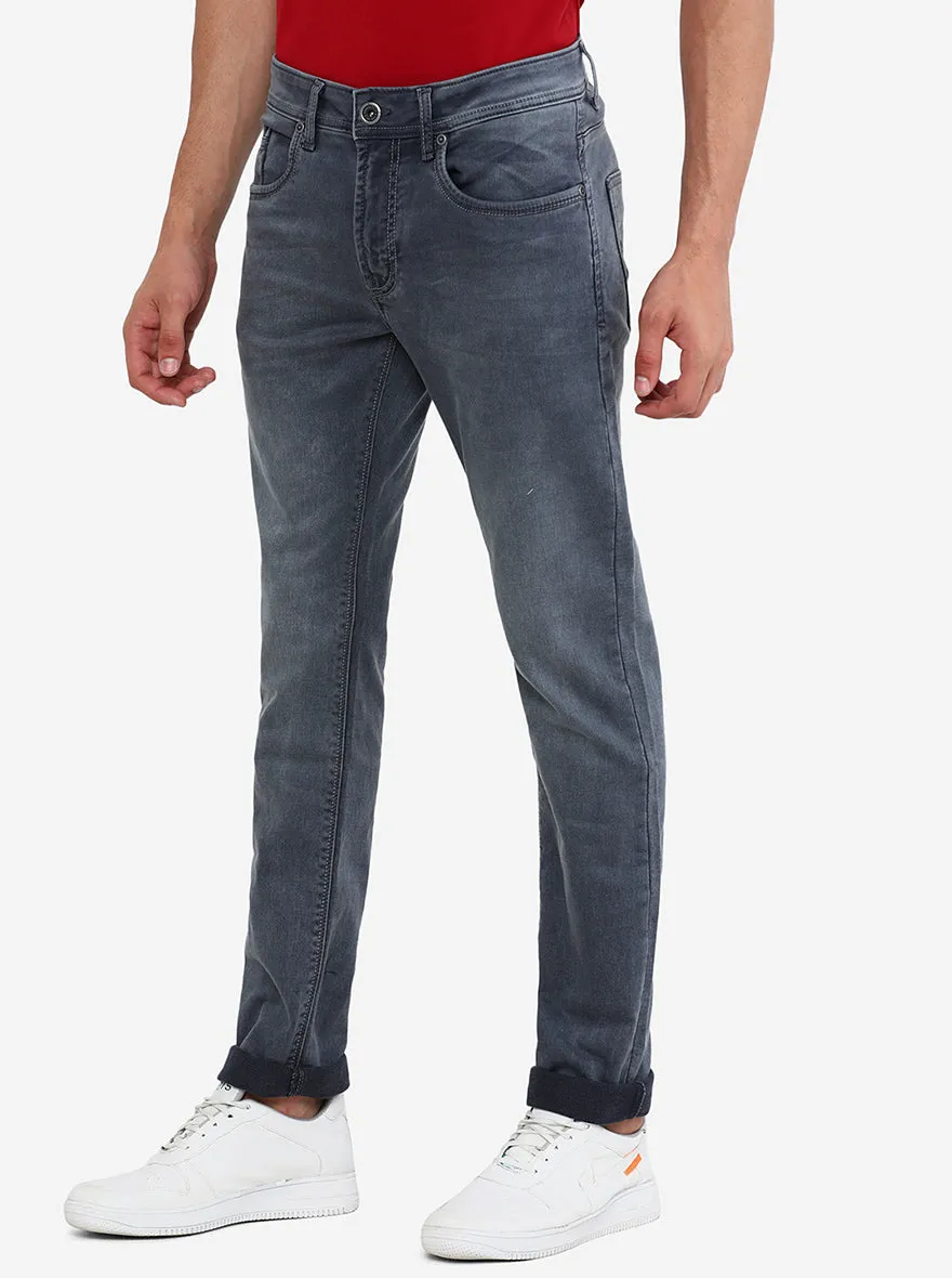 Grenish Blue Washed Slim Fit Jeans | JadeBlue