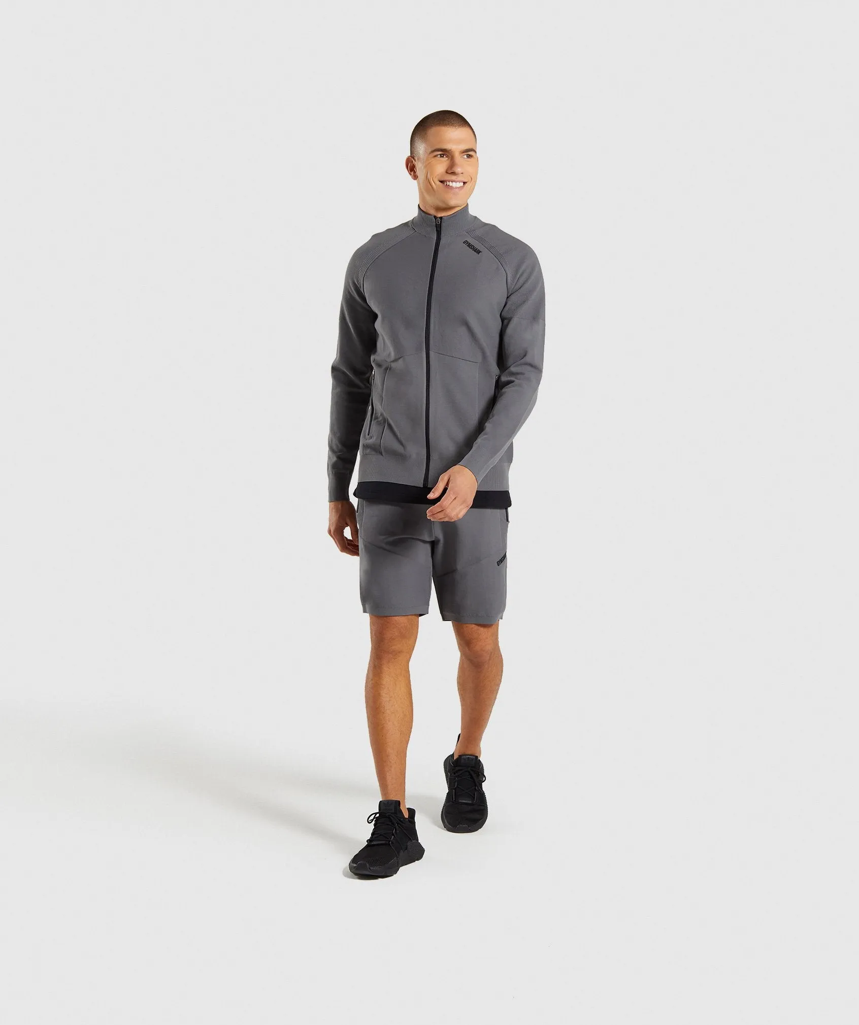 Gymshark True Knit Shorts - Smokey Grey