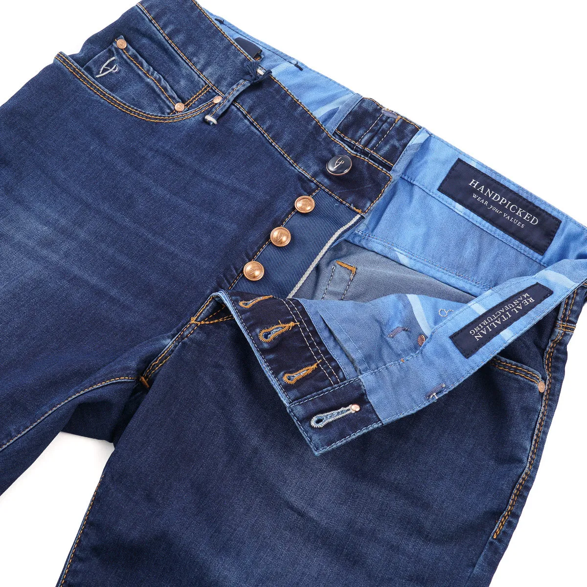 Handpicked 'Orvieto' Slim-Fit Lightweight Jeans