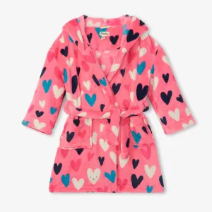 Hatley Fleece Robe - Confetti Hearts