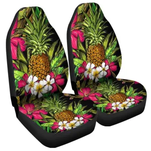 Hawaii Tropical Flowers Pineapple Car Seat Covers