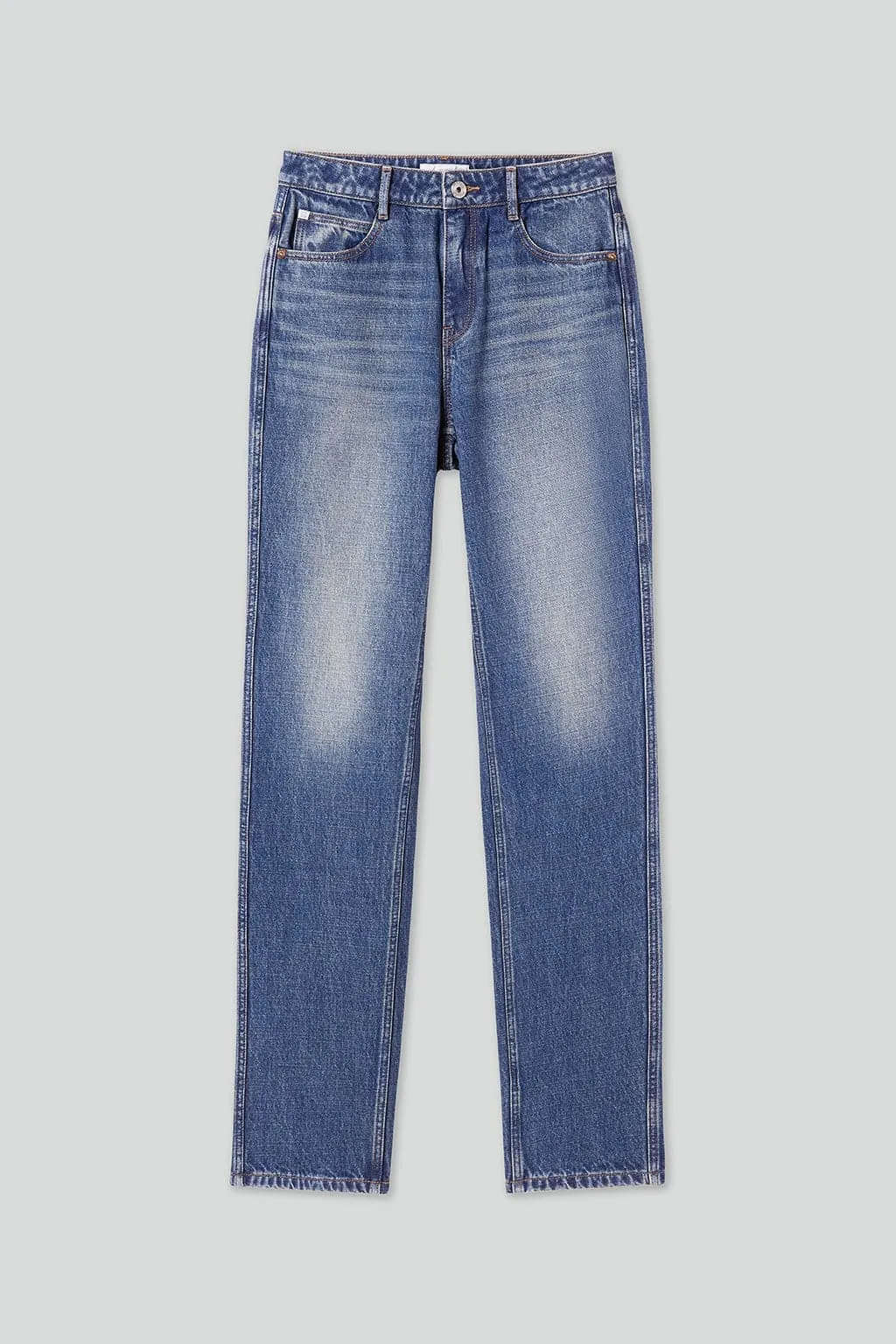 High Rise Straight Fit Jeans