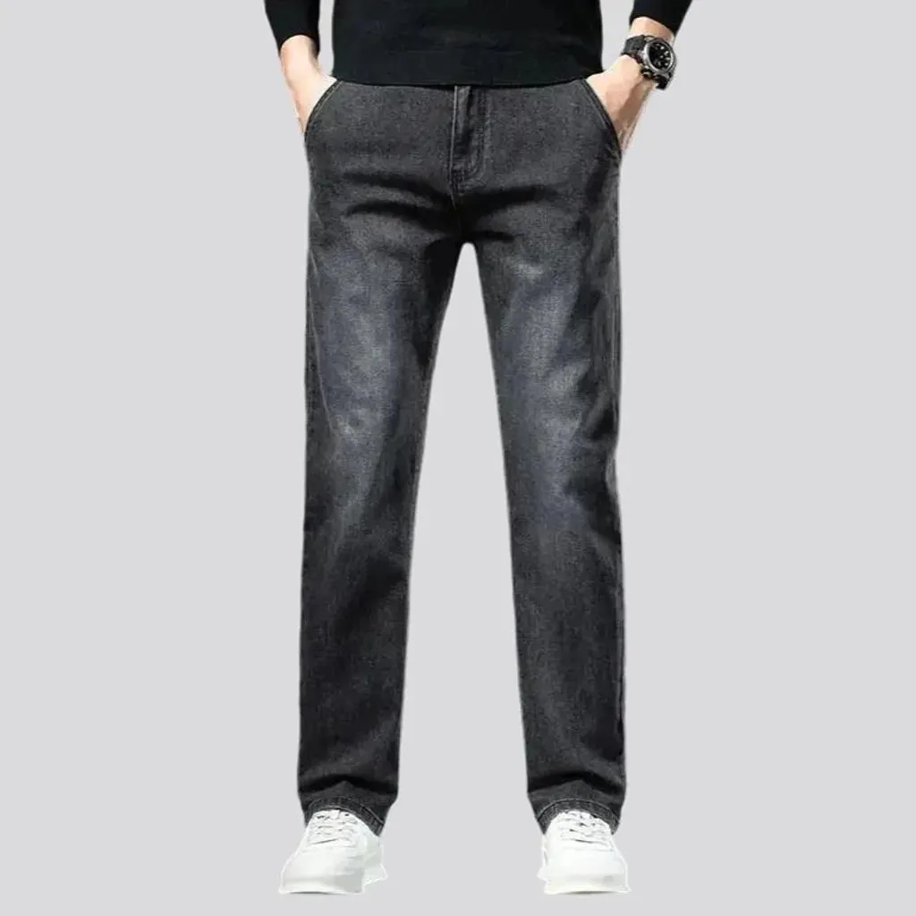 High waist casual men's jeans